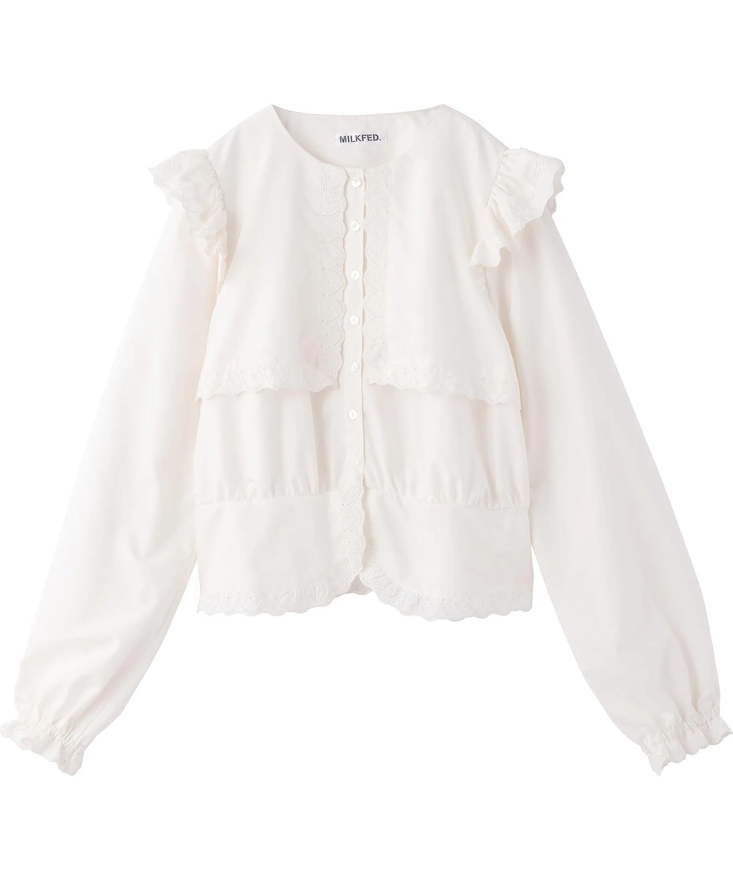 LACE TRIM BLOUSE MILKFED. - Image 21