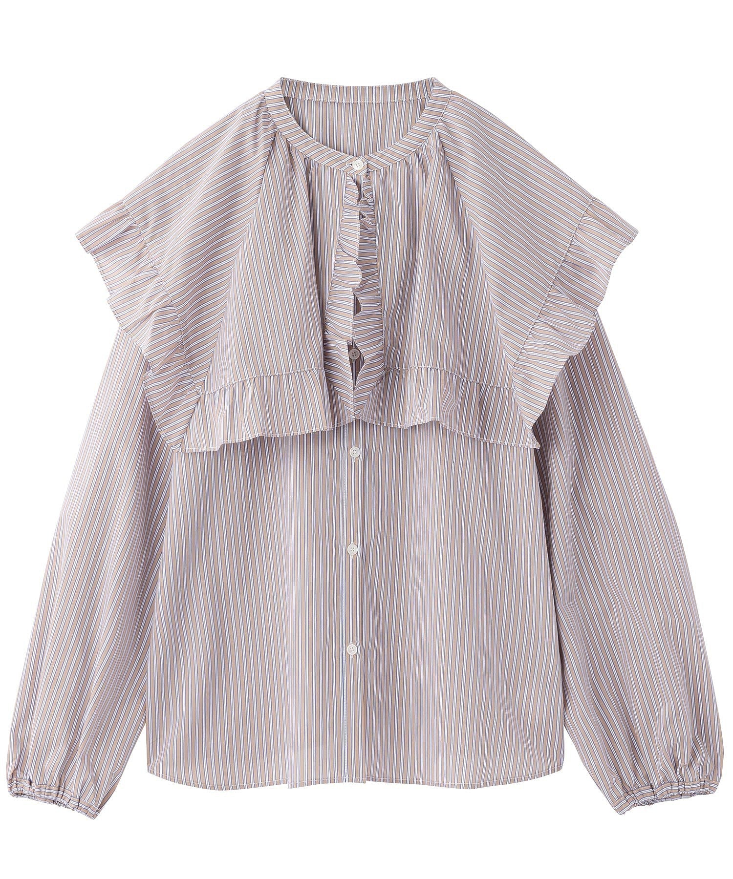 STRIPED BIG COLLAR BLOUSE MILKFED. - Image 17