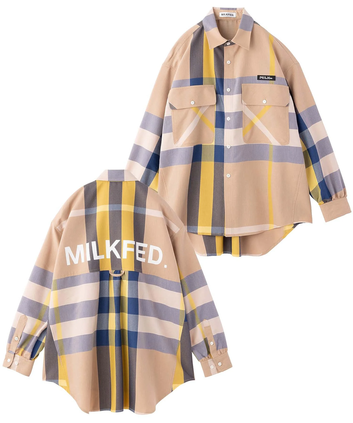BACK LOGO PLAID SHIRT MILKFED. - Image 26