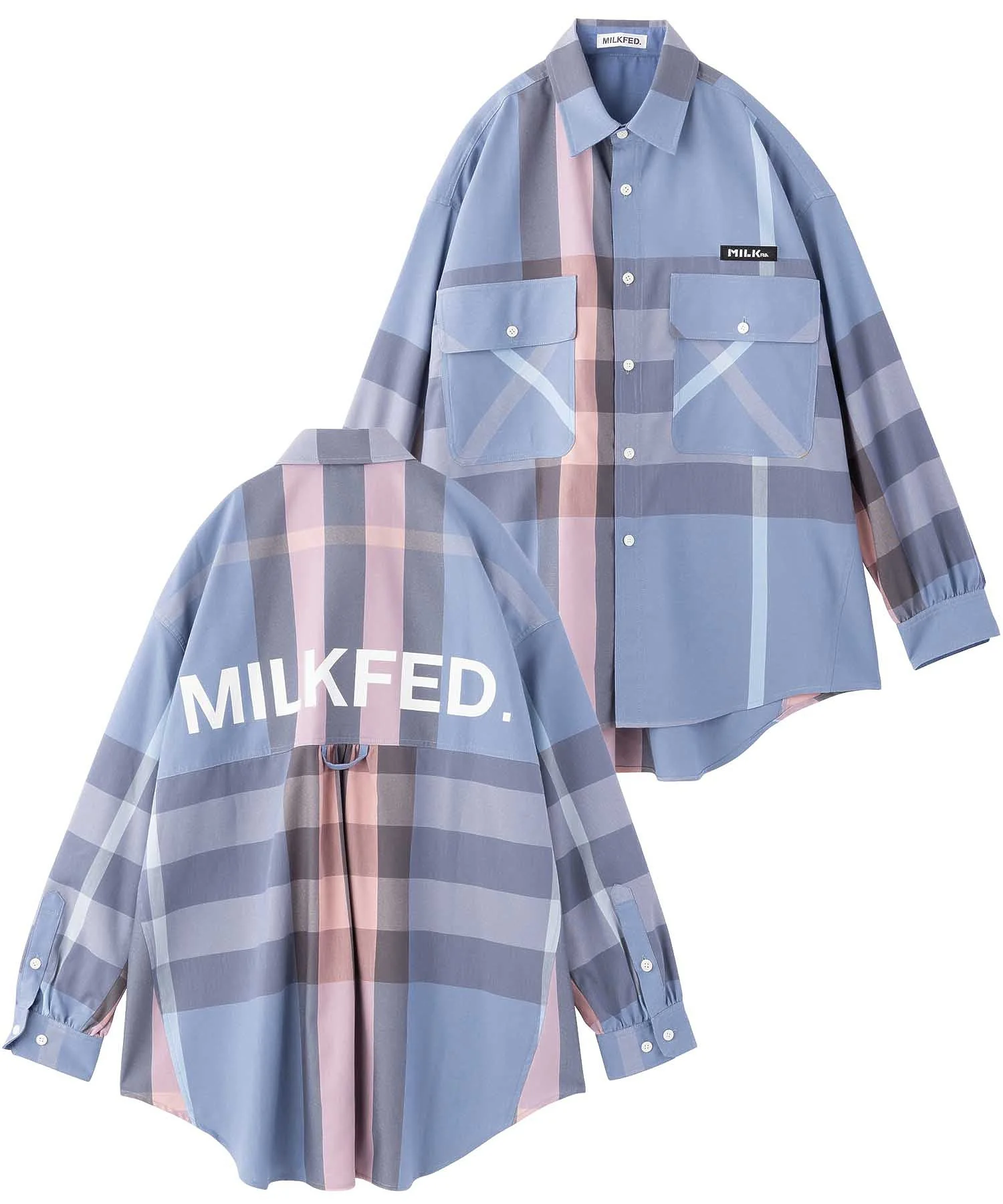 BACK LOGO PLAID SHIRT MILKFED. - Image 28