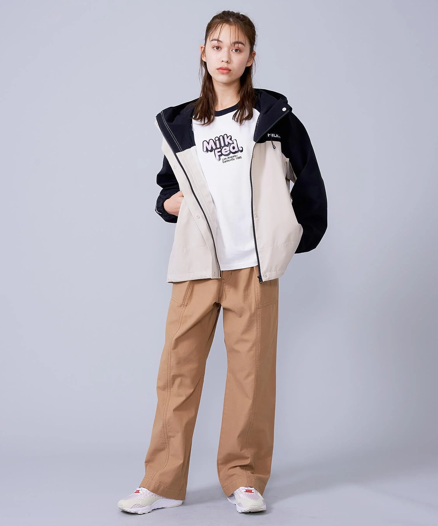BACK LOGO BICOLOR MOUNTAIN PARKA MILKFED. - Image 17