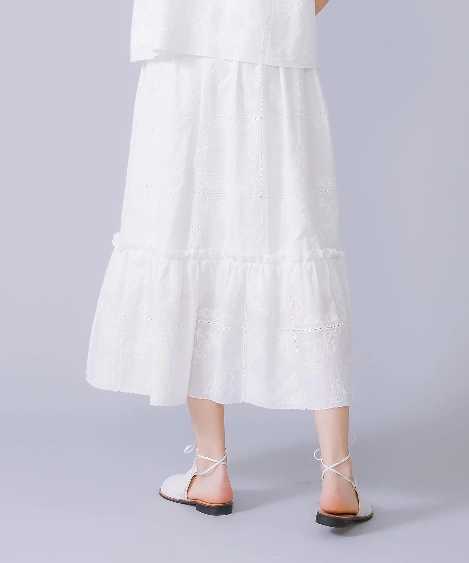 TIERED LACE SKIRT MILKFED. - Image 4