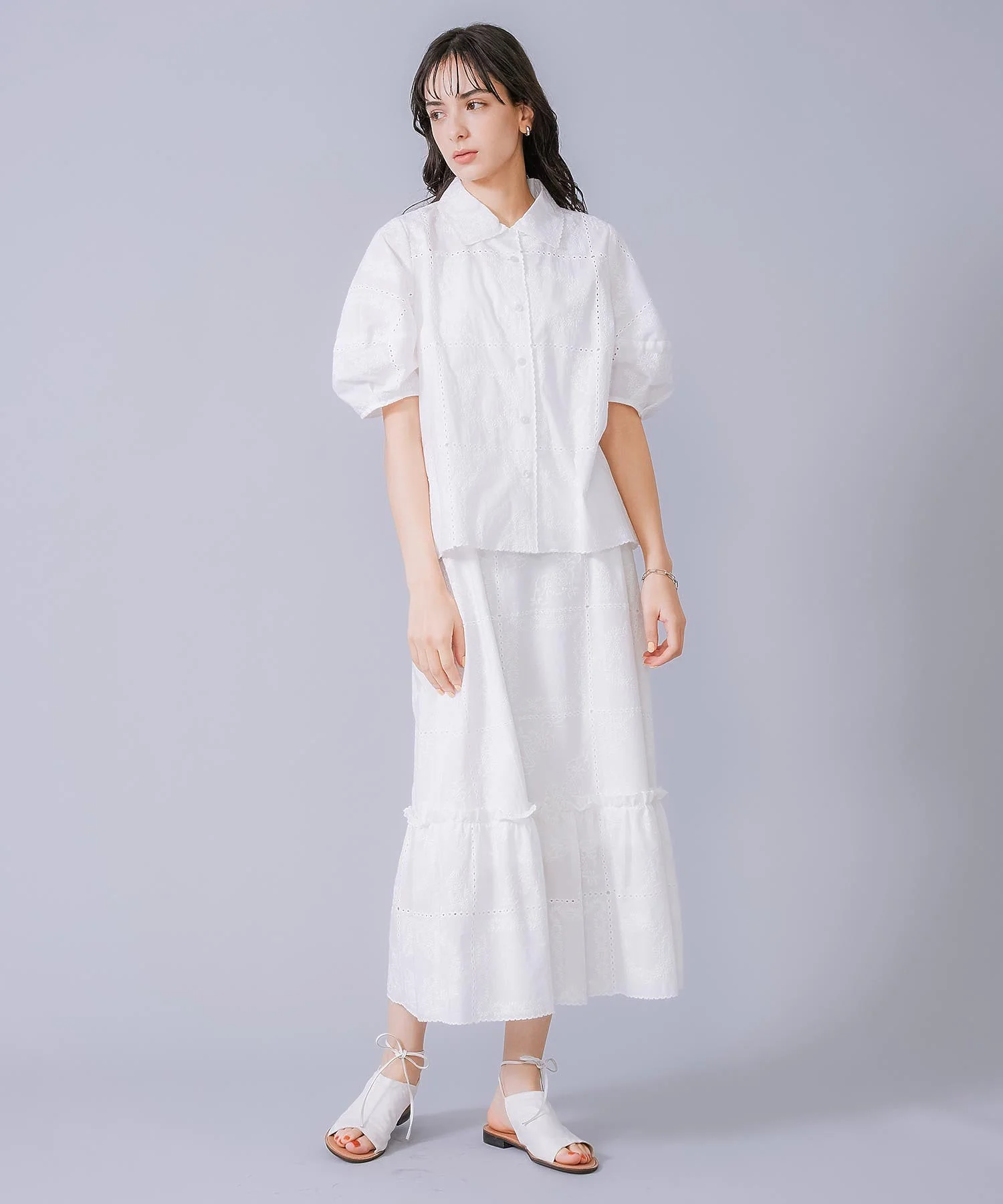 TIERED LACE SKIRT MILKFED. - Image 5