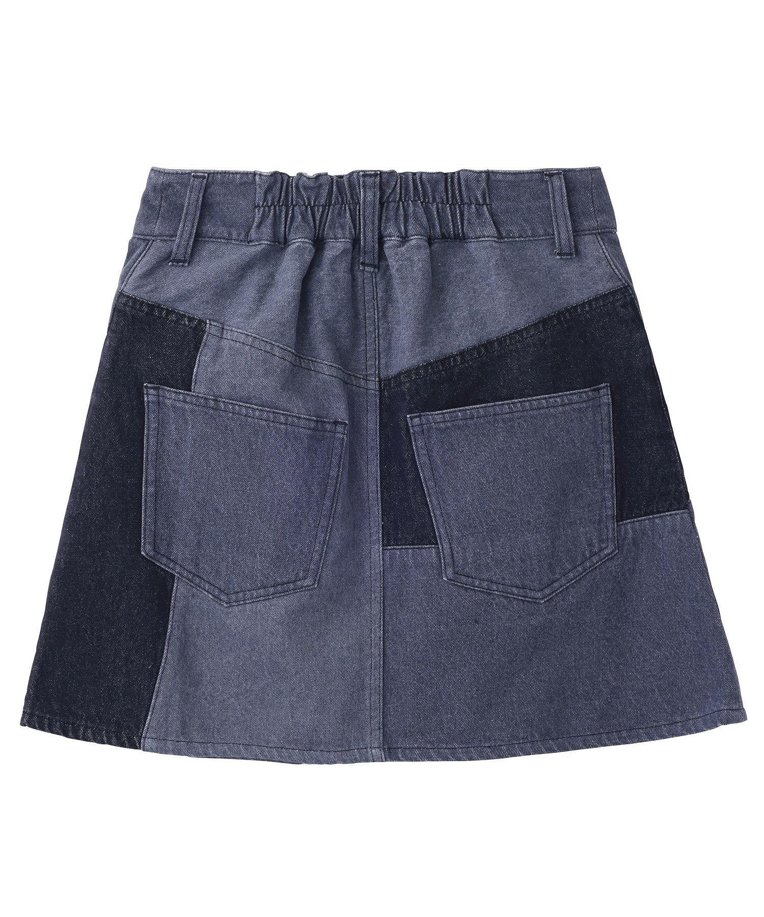 PATCHWORK DENIM MINI SKIRT MILKFED. - Image 14