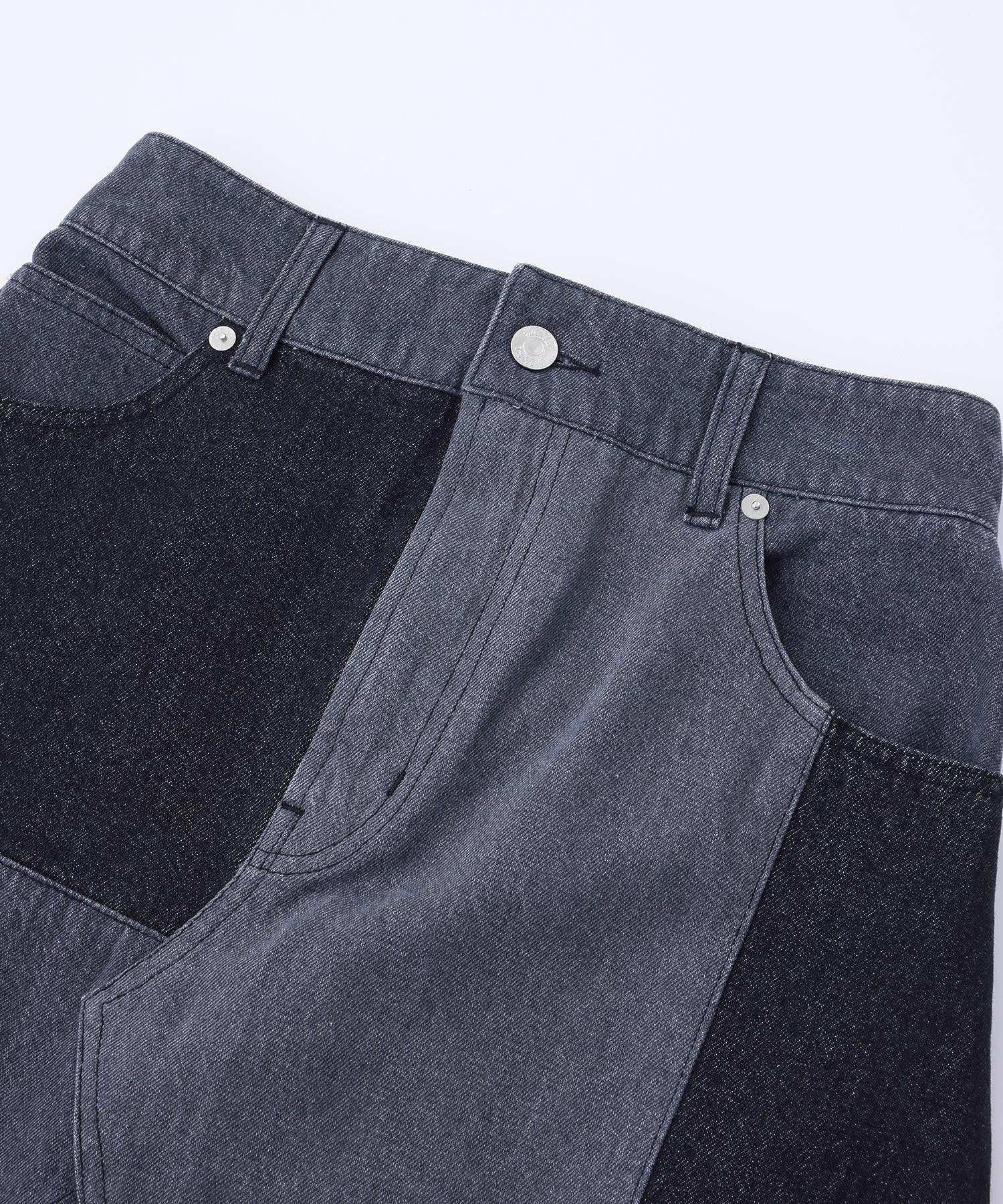 PATCHWORK DENIM MINI SKIRT MILKFED. - Image 15