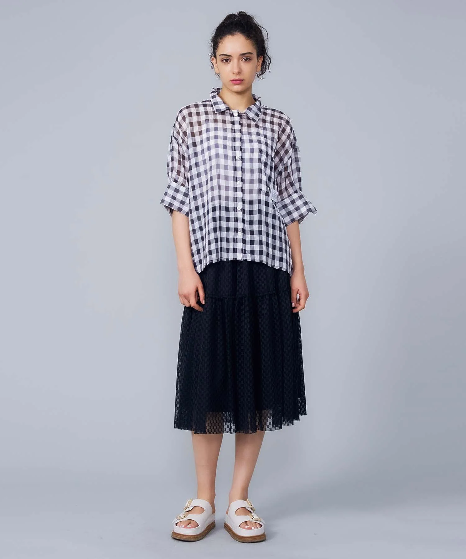 SEERSUCKER GINGHAM CHECK  SHIRT MILKFED. - Image 17