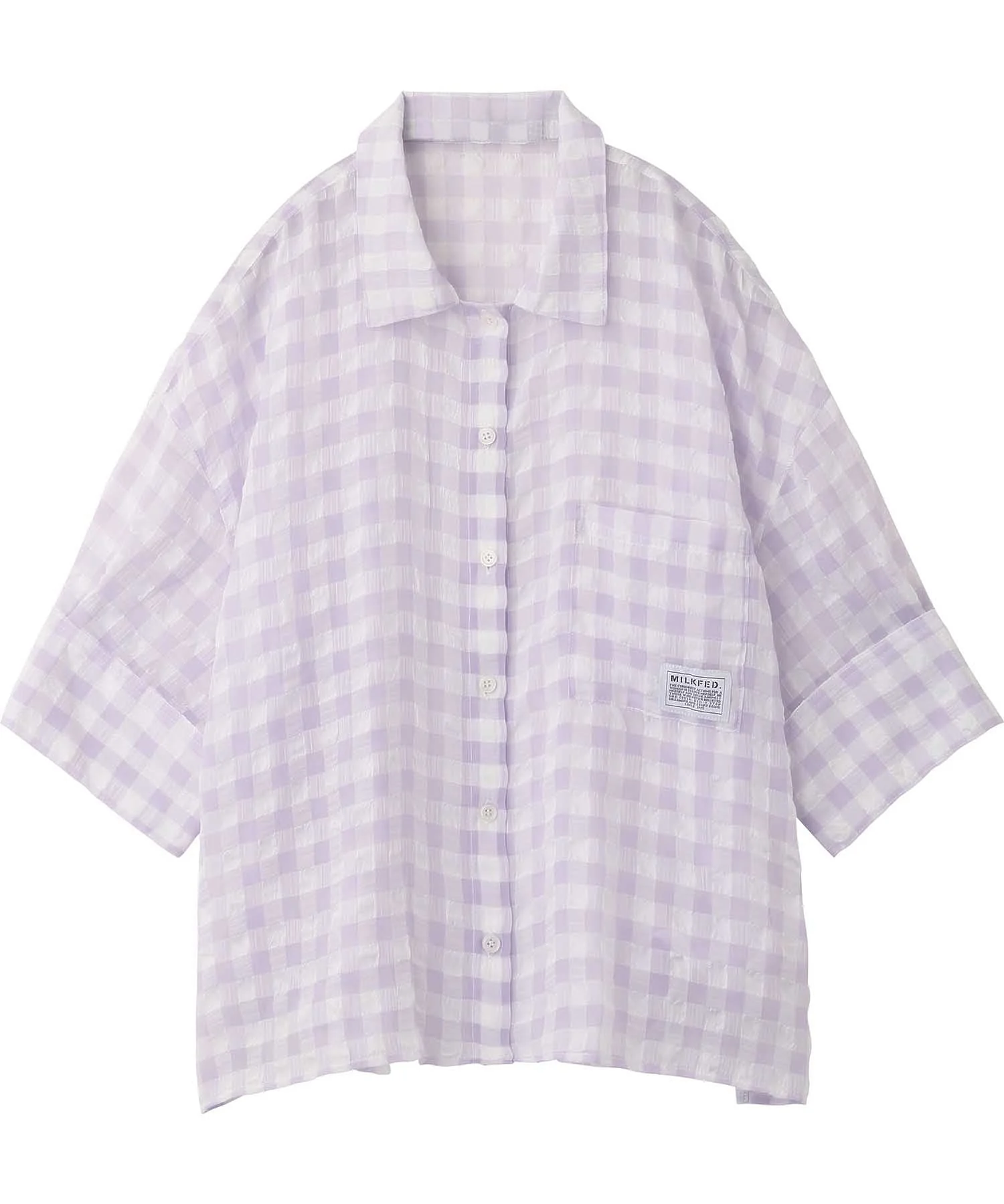SEERSUCKER GINGHAM CHECK  SHIRT MILKFED. - Image 2