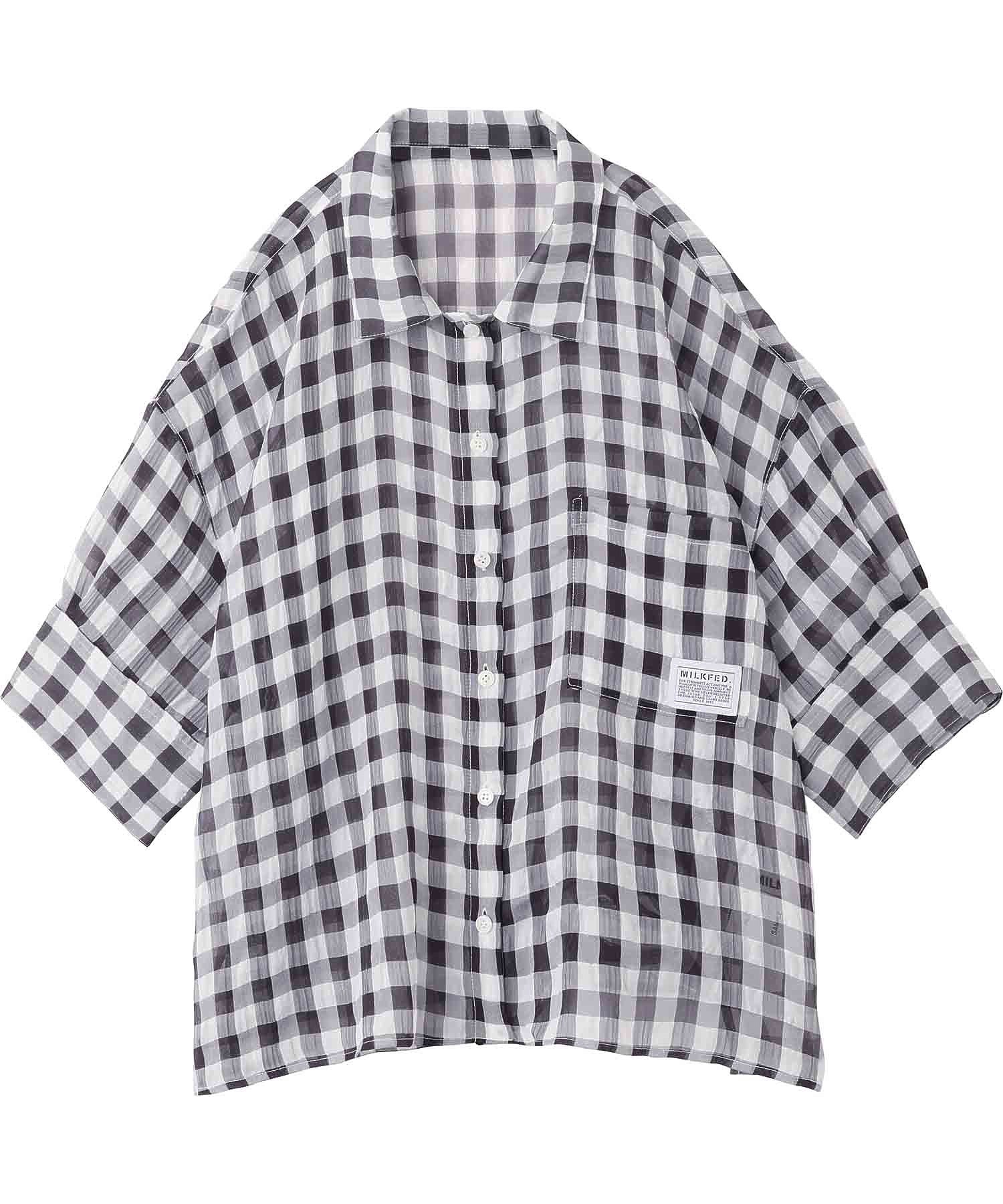 SEERSUCKER GINGHAM CHECK  SHIRT MILKFED. - Image 21