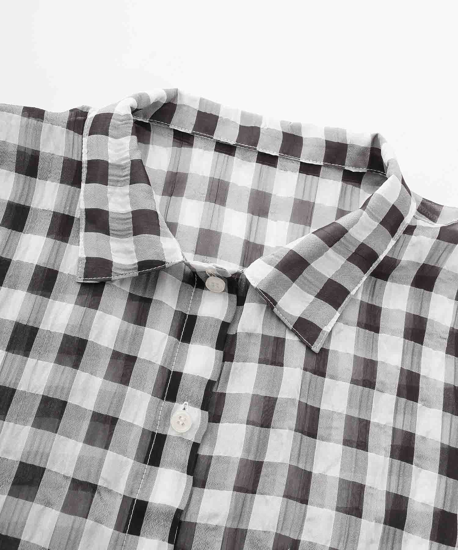 SEERSUCKER GINGHAM CHECK  SHIRT MILKFED. - Image 5