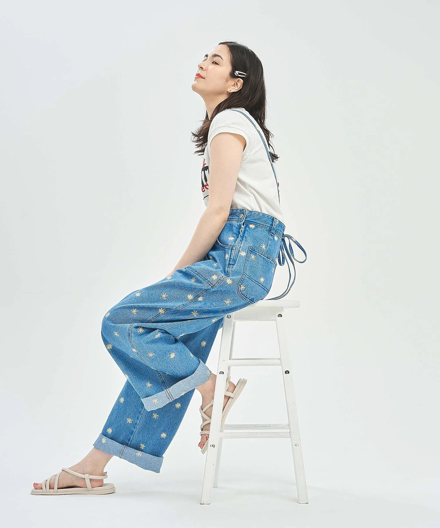 FLORAL EMBROIDERY DENIM PANTS MILKFED. - Image 29