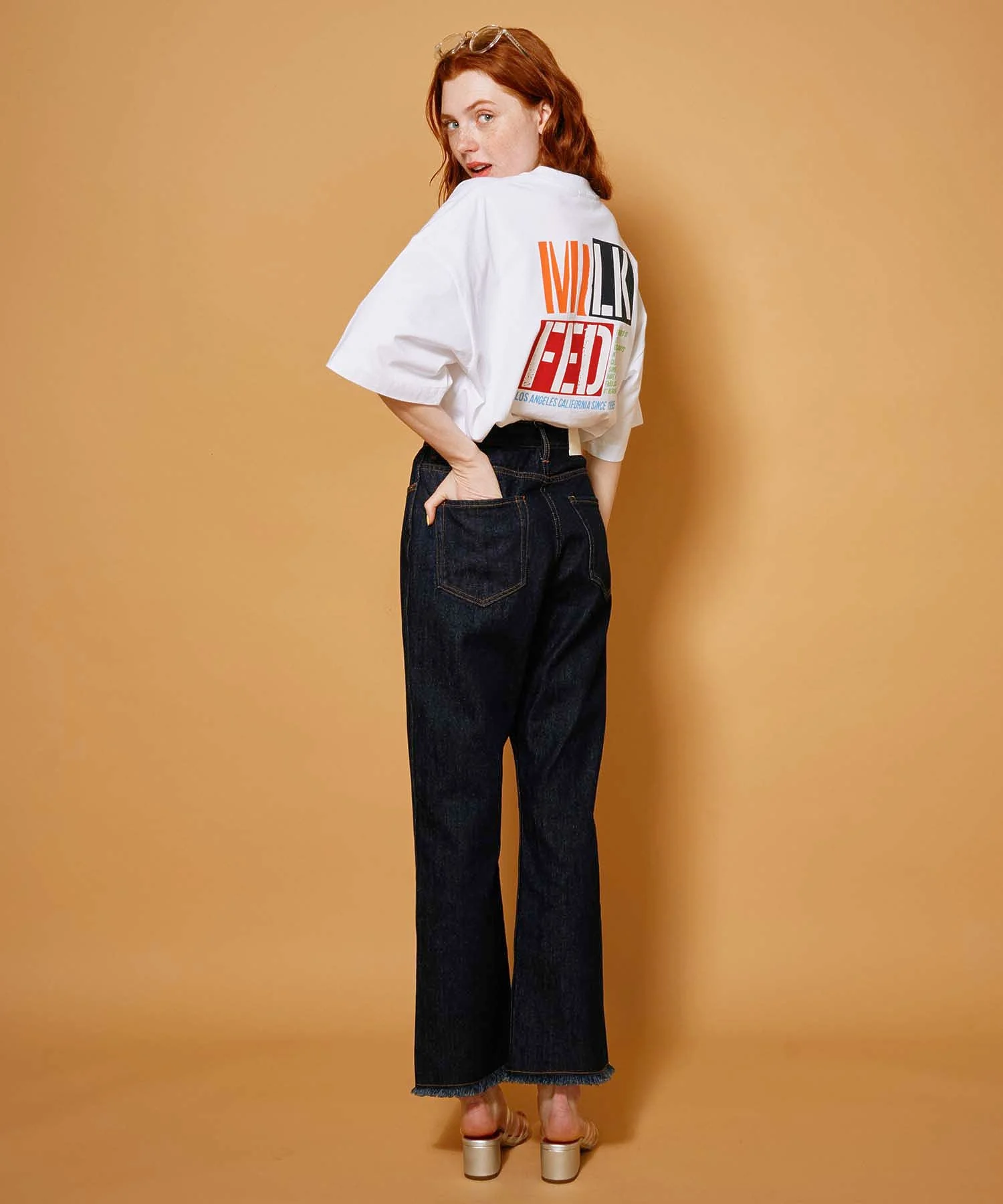 HIGH WAIST FLARE JEANS MILKFED. - Image 14