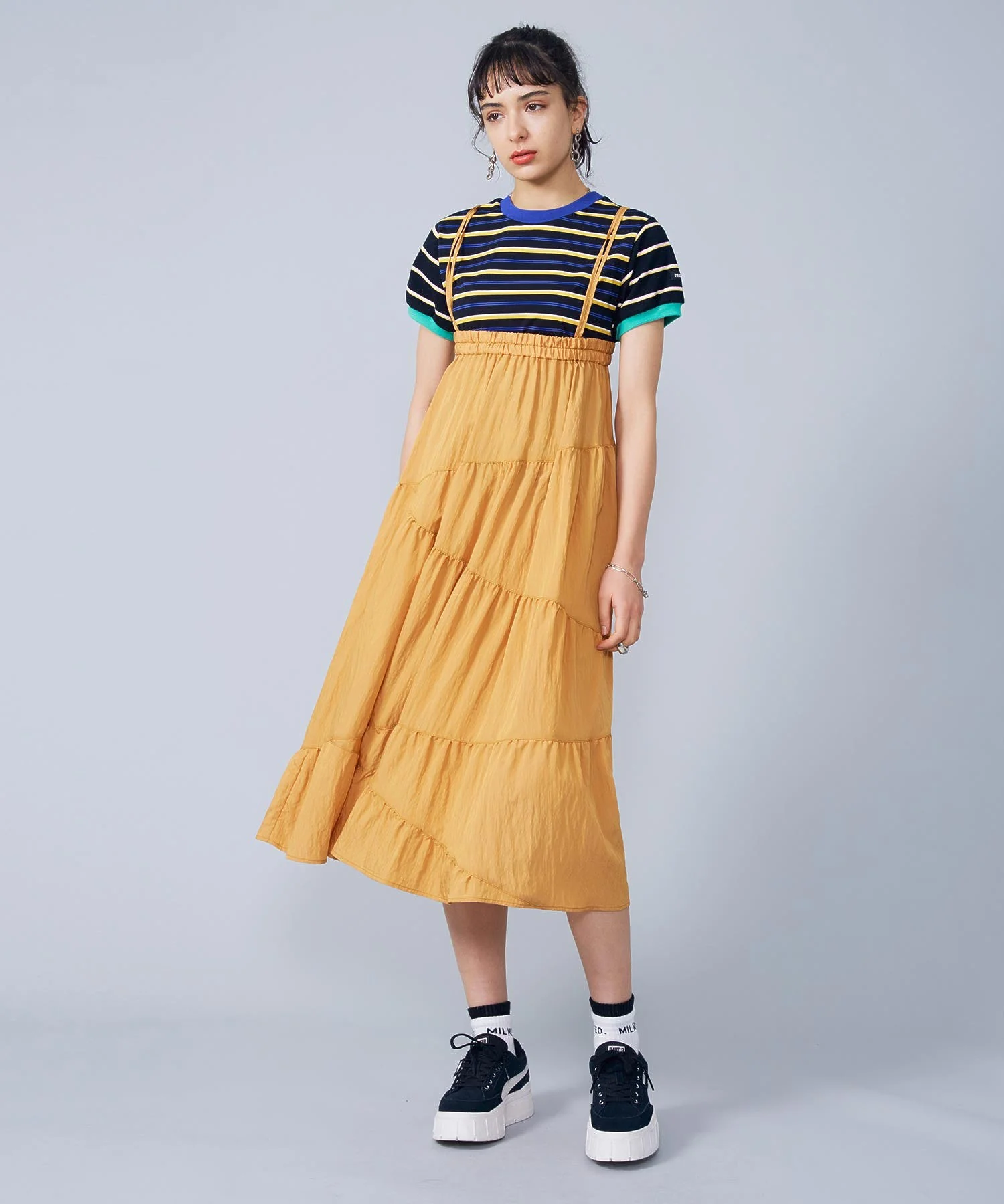 GATHERED SALOPETTE SKIRT MILKFED. - Image 22