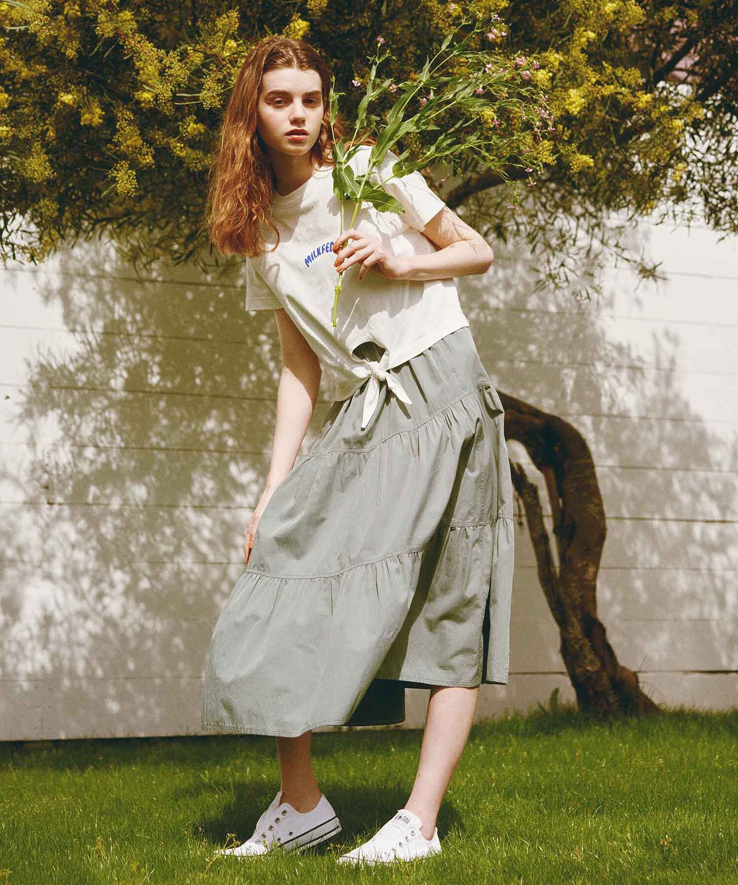 LACE-UP GATHERED DRESS MILKFED. - Image 5