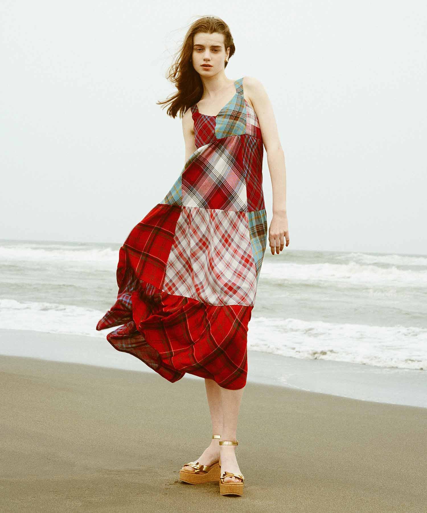 PLAID PATCHWORK DRESS MILKFED. - Image 8