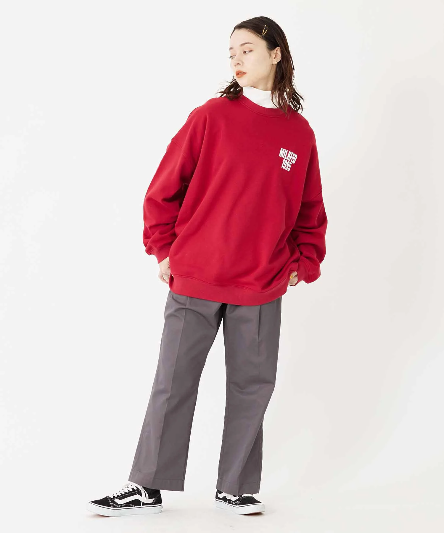 LAYERED LOGO CREWNECK SWEATSHIRT MILKFED. - Image 18