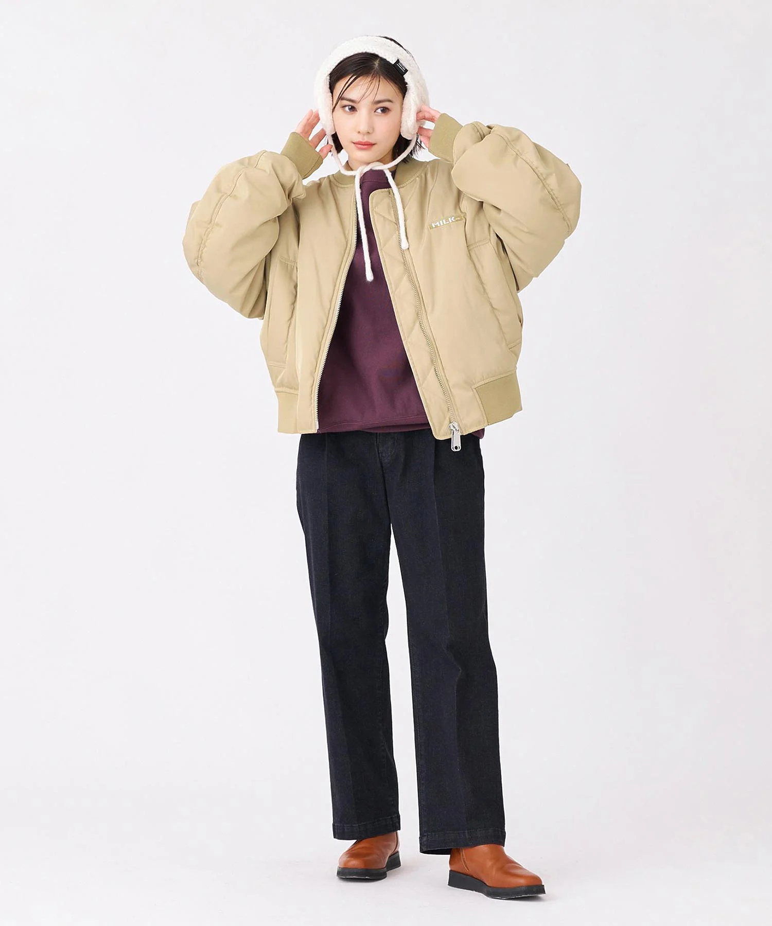 MILKFED.ⅹCHAMPION SWEAT TOP - Image 24