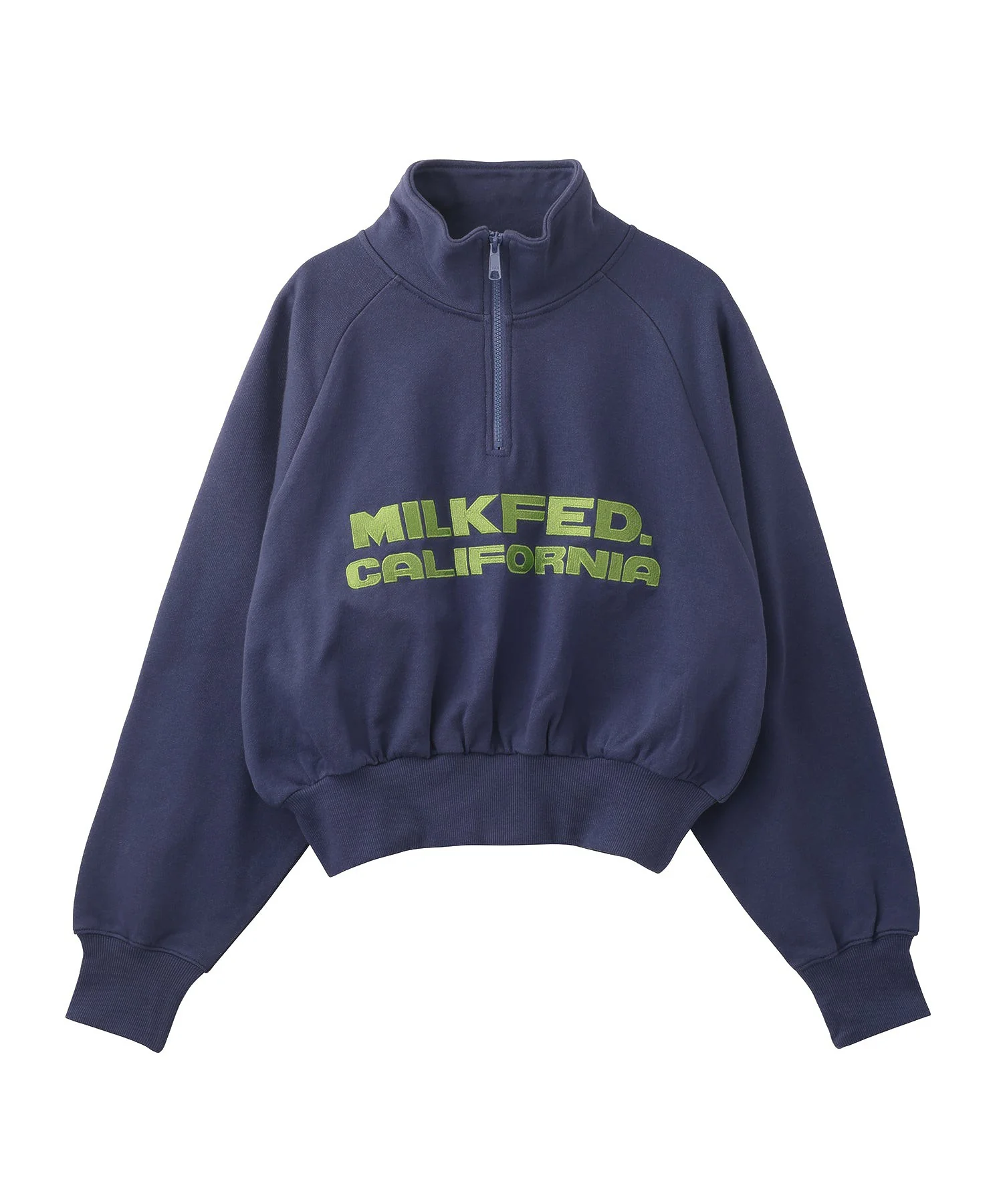 STAND COLLAR HALF ZIP SWEATSHIRT MILKFED.