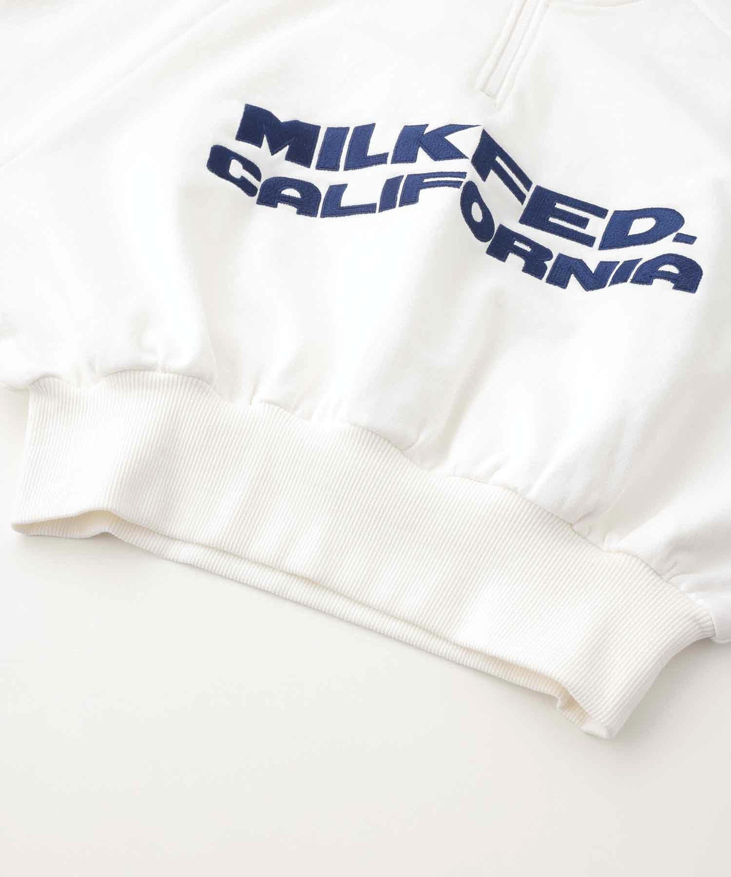STAND COLLAR HALF ZIP SWEATSHIRT MILKFED. - Image 11