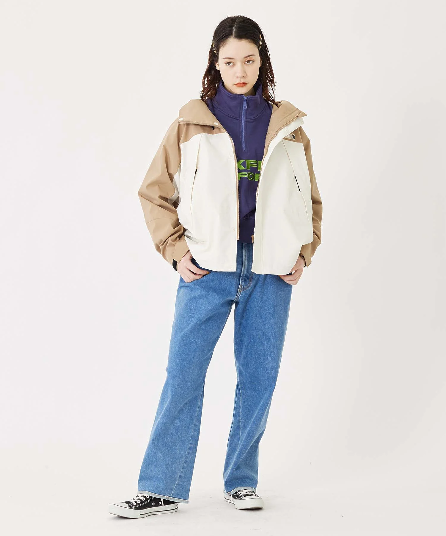 STAND COLLAR HALF ZIP SWEATSHIRT MILKFED. - Image 17