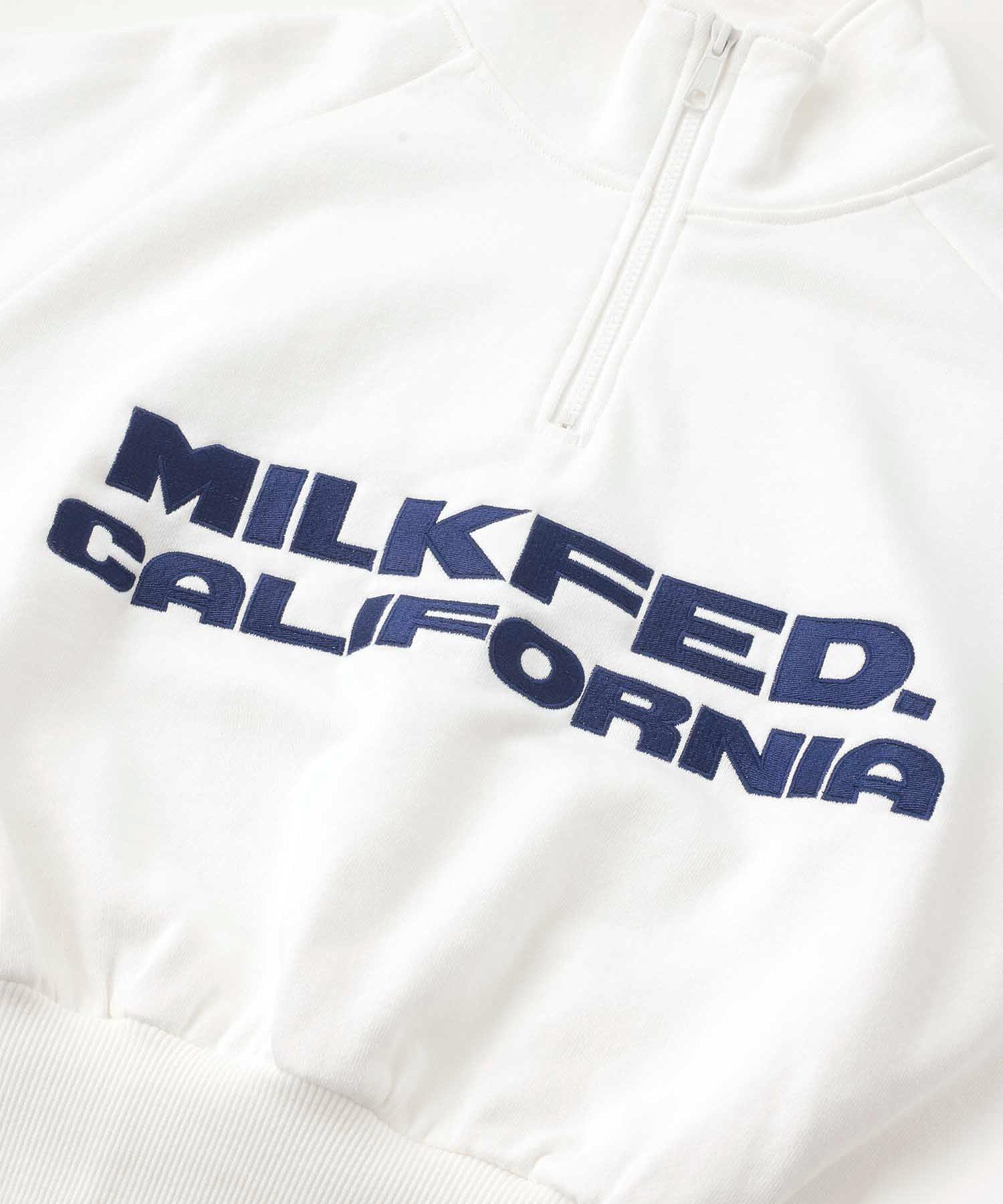 STAND COLLAR HALF ZIP SWEATSHIRT MILKFED. - Image 7