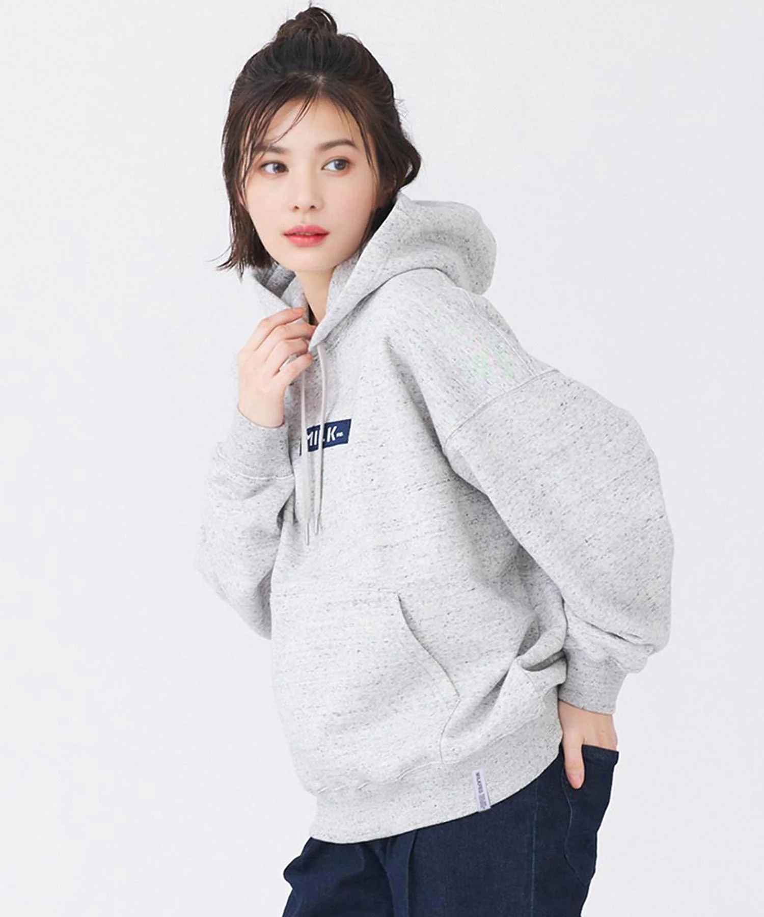EMBROIDERED BAR SWEAT HOODIE MILKFED. - Image 16