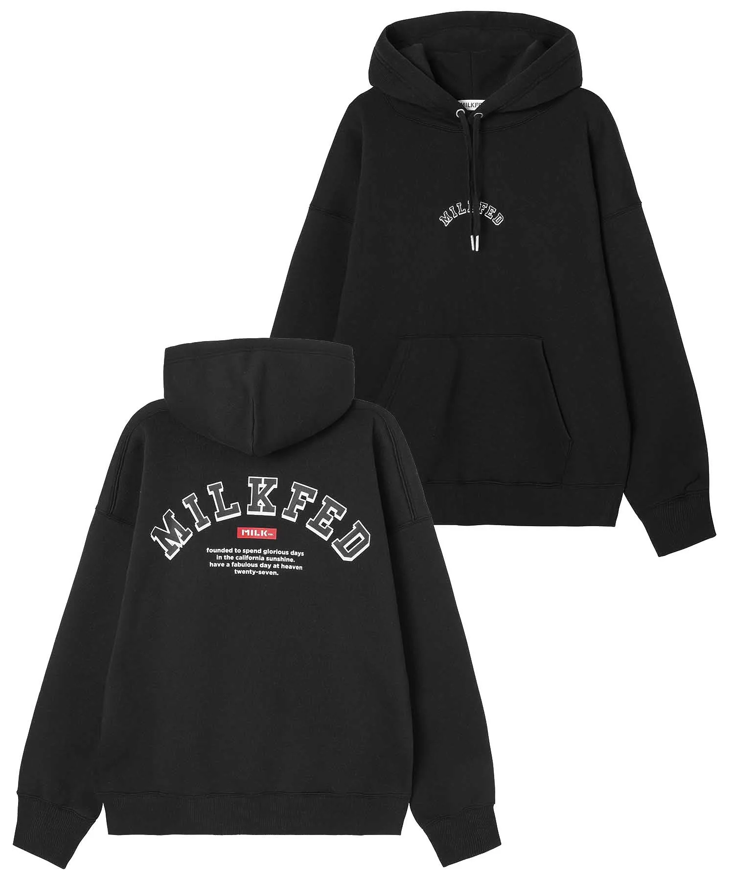 COLLEGE ARCH LOGO SWEAT HOODIE MILKFED. - Image 3