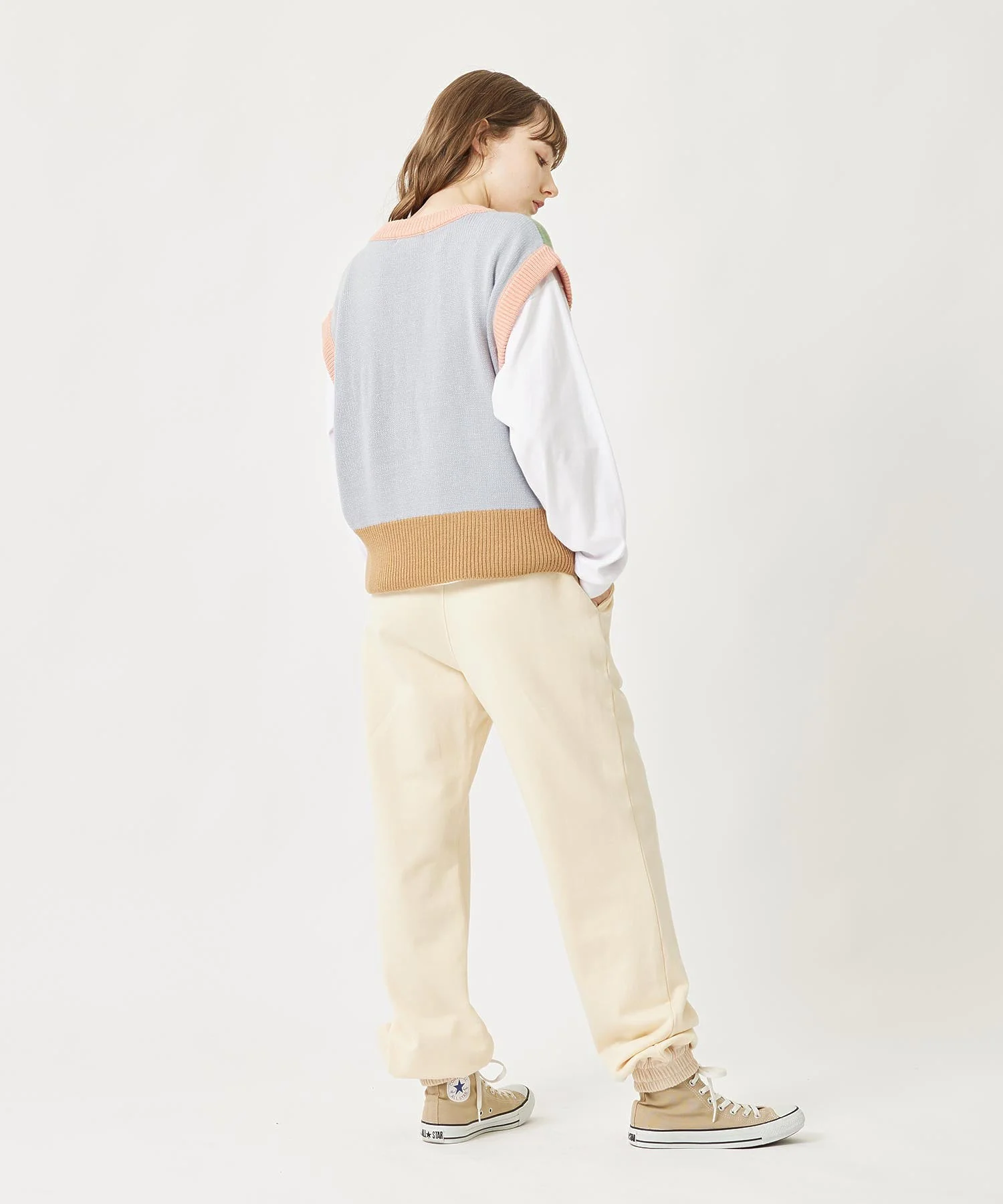 PANELED KNIT VEST MILKFED. - Image 20