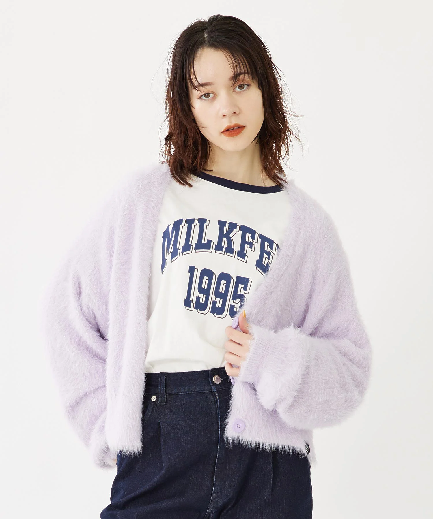 SHAGGY KNIT CARDIGAN MILKFED. - Image 10