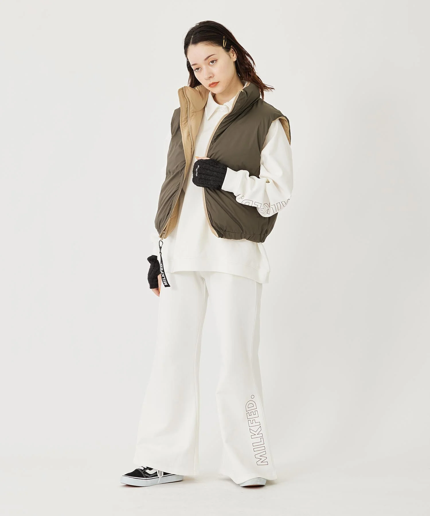 REVERSIBLE PUFFER VEST MILKFED. - Image 32