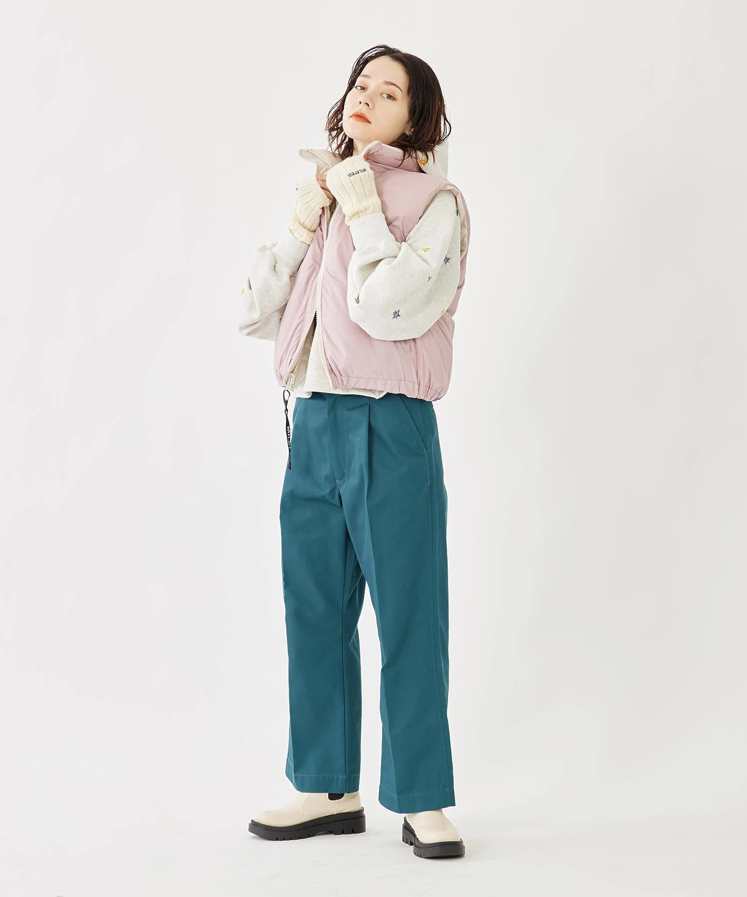 REVERSIBLE PUFFER VEST MILKFED. - Image 35