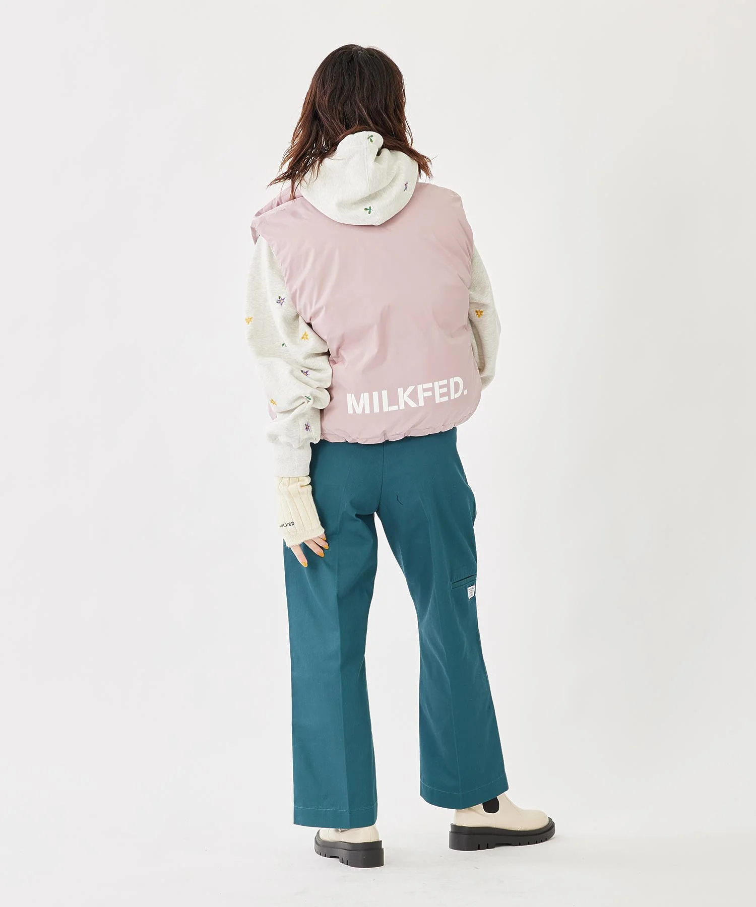 REVERSIBLE PUFFER VEST MILKFED. - Image 36