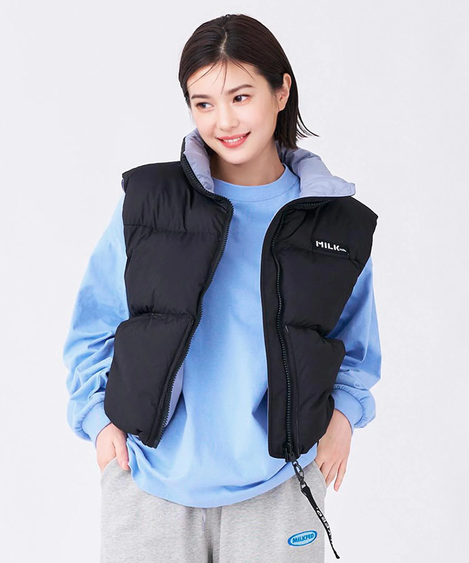REVERSIBLE PUFFER VEST MILKFED. - Image 37