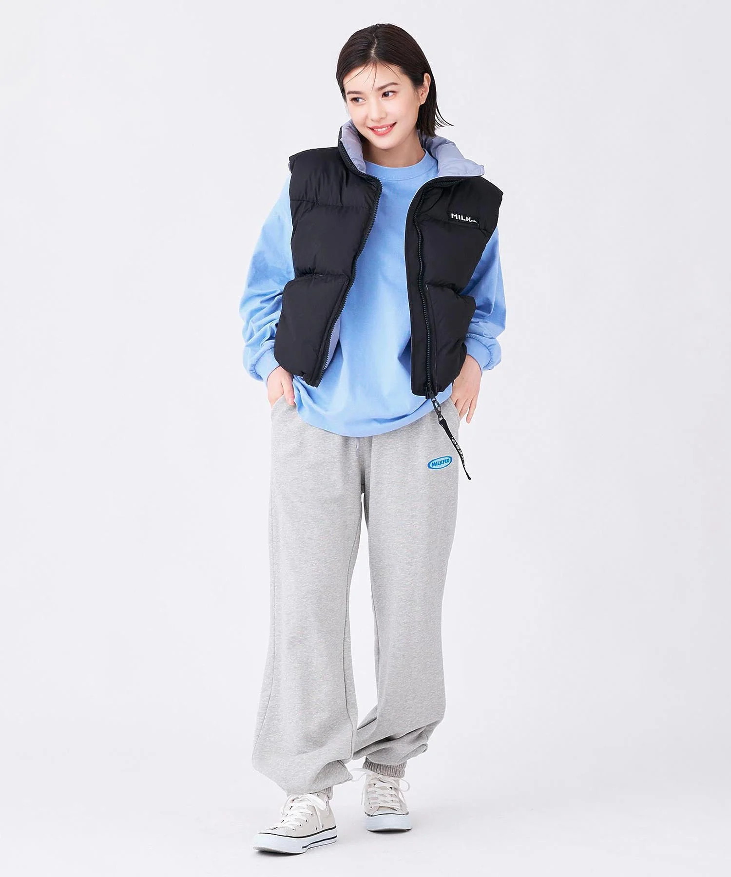 REVERSIBLE PUFFER VEST MILKFED. - Image 38
