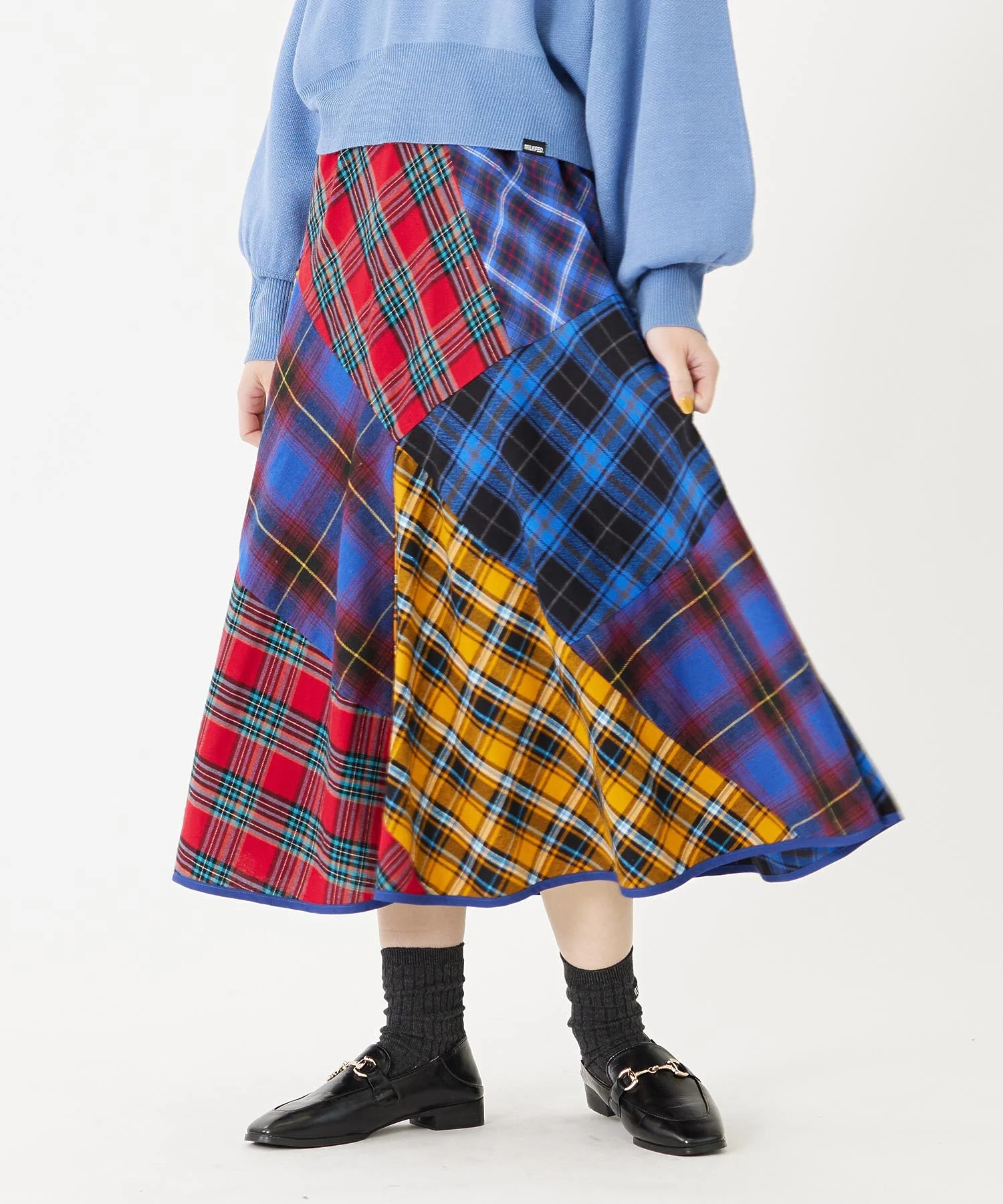 PLAID PATCHWORK SKIRT MILKFED. - Image 3