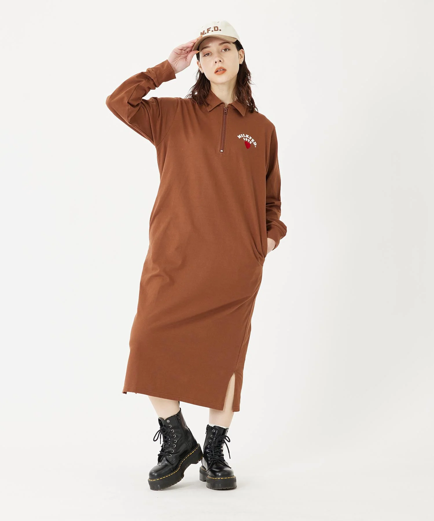 HALF ZIP DRESS MILKFED. - Image 2