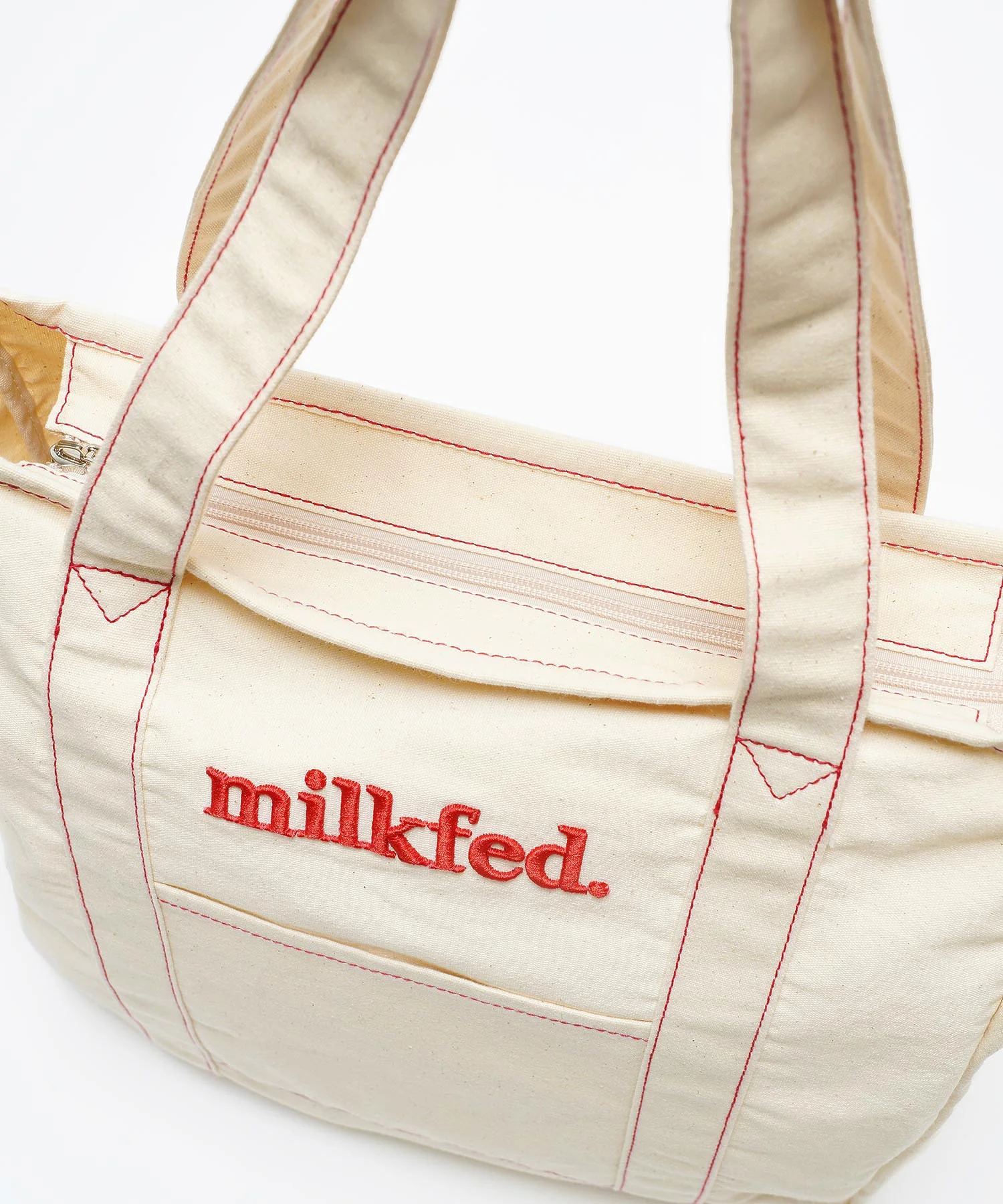 CONTRAST STITCH TOTE BAG MILKFED. - Image 17