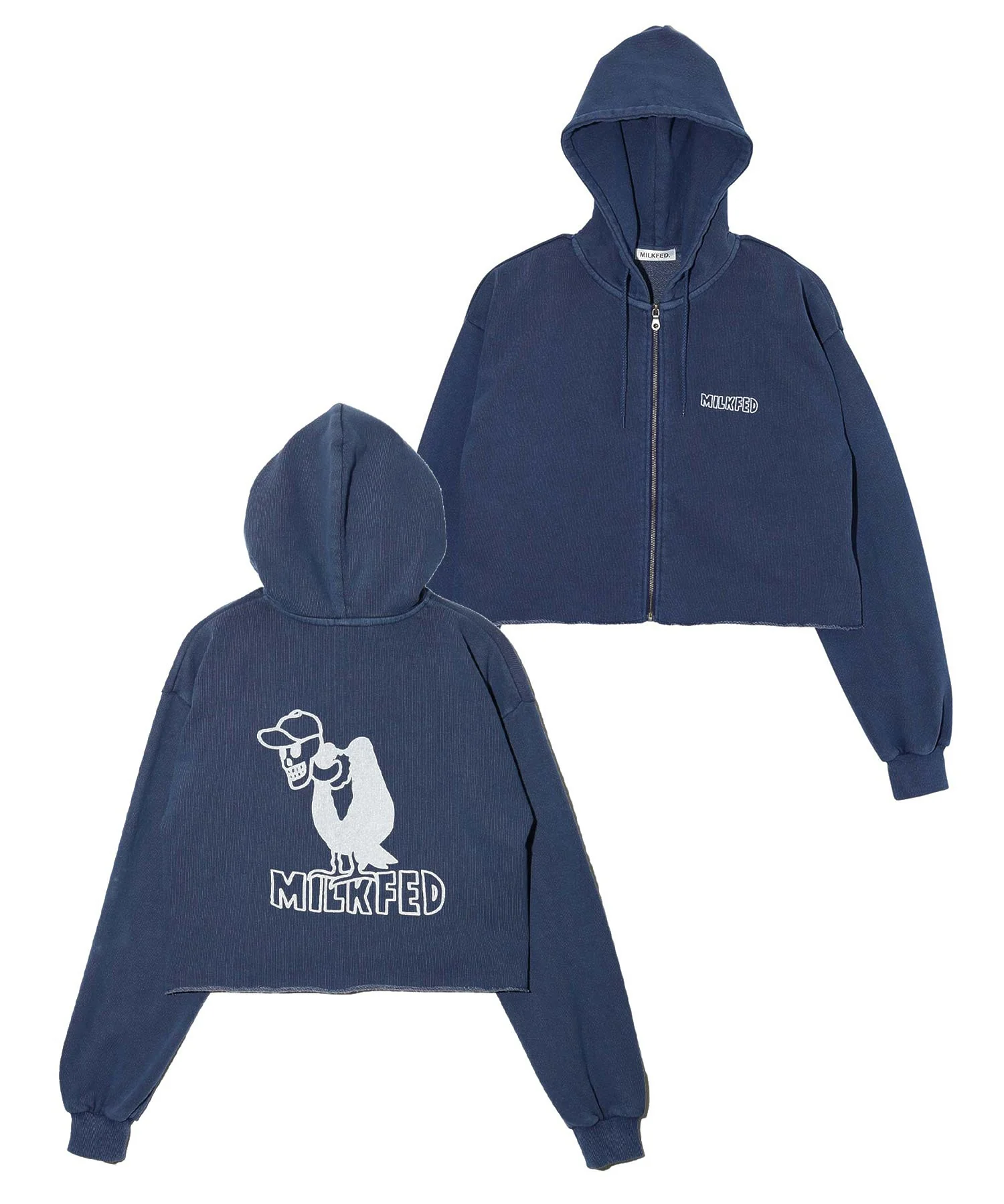 CROPPED ZIP UP HOODIE MILKFED. - Image 2