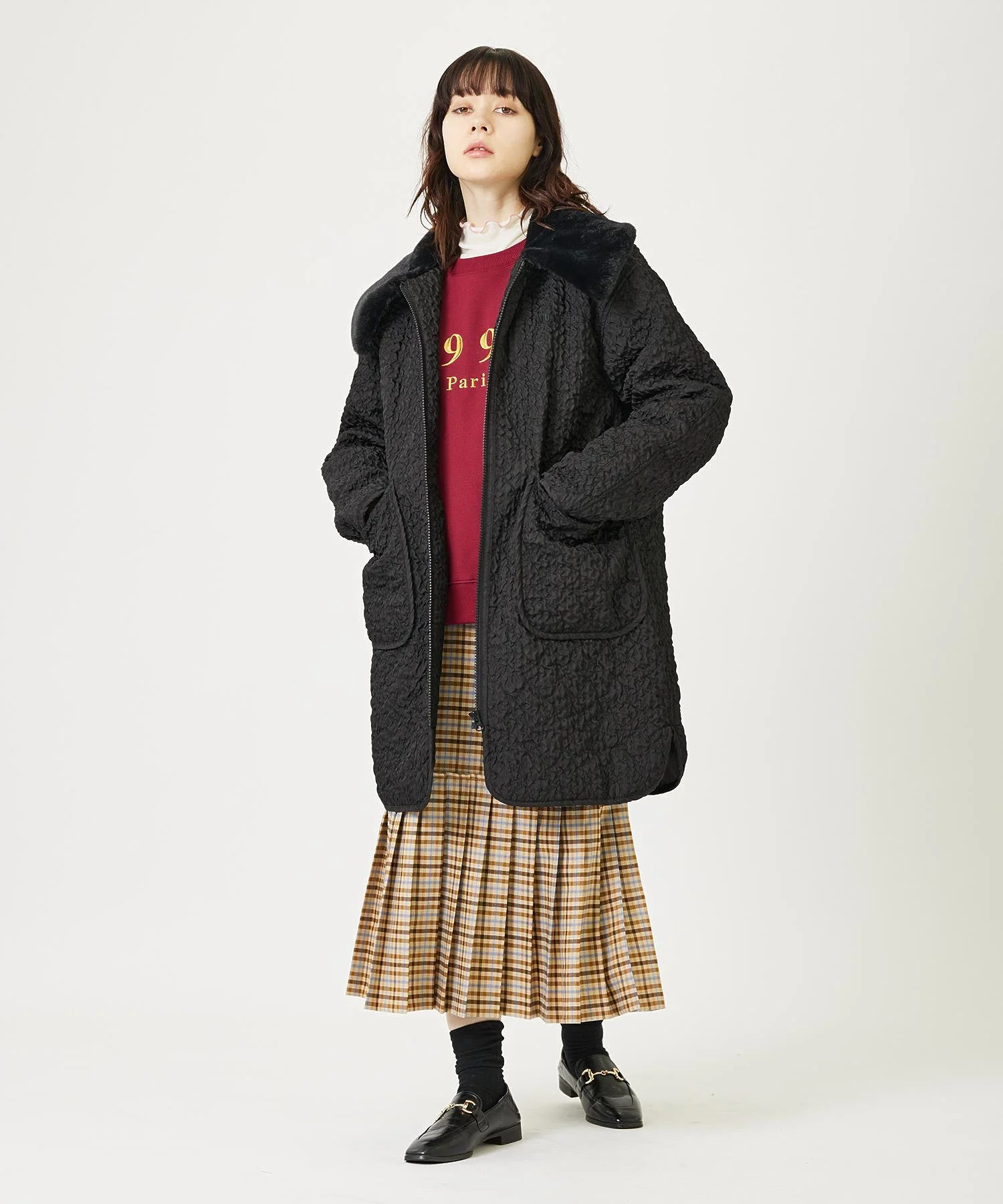 QUILTED COAT MILKFED. - Image 10