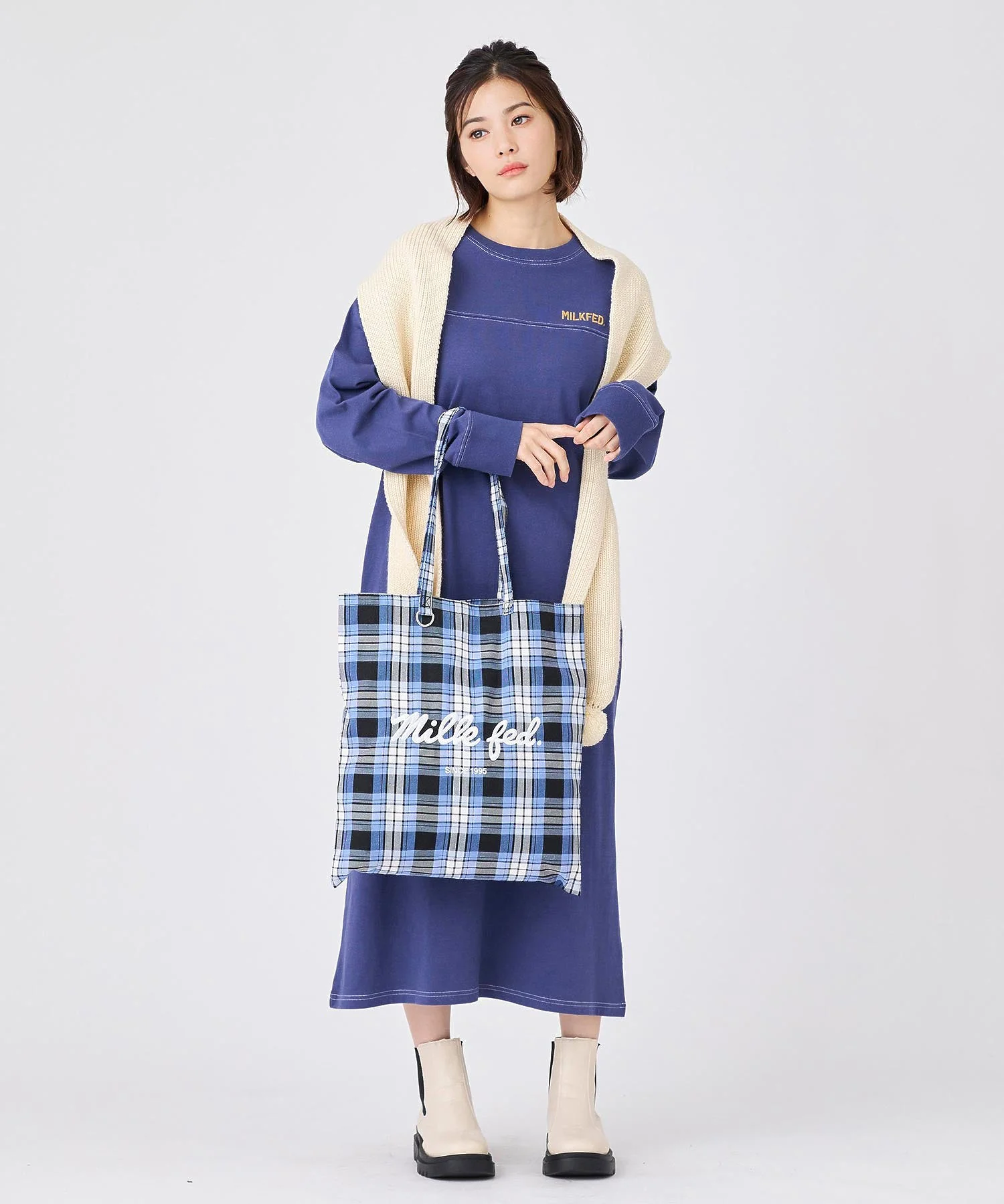 KNIT HOODED SCARF MILKFED. - Image 11