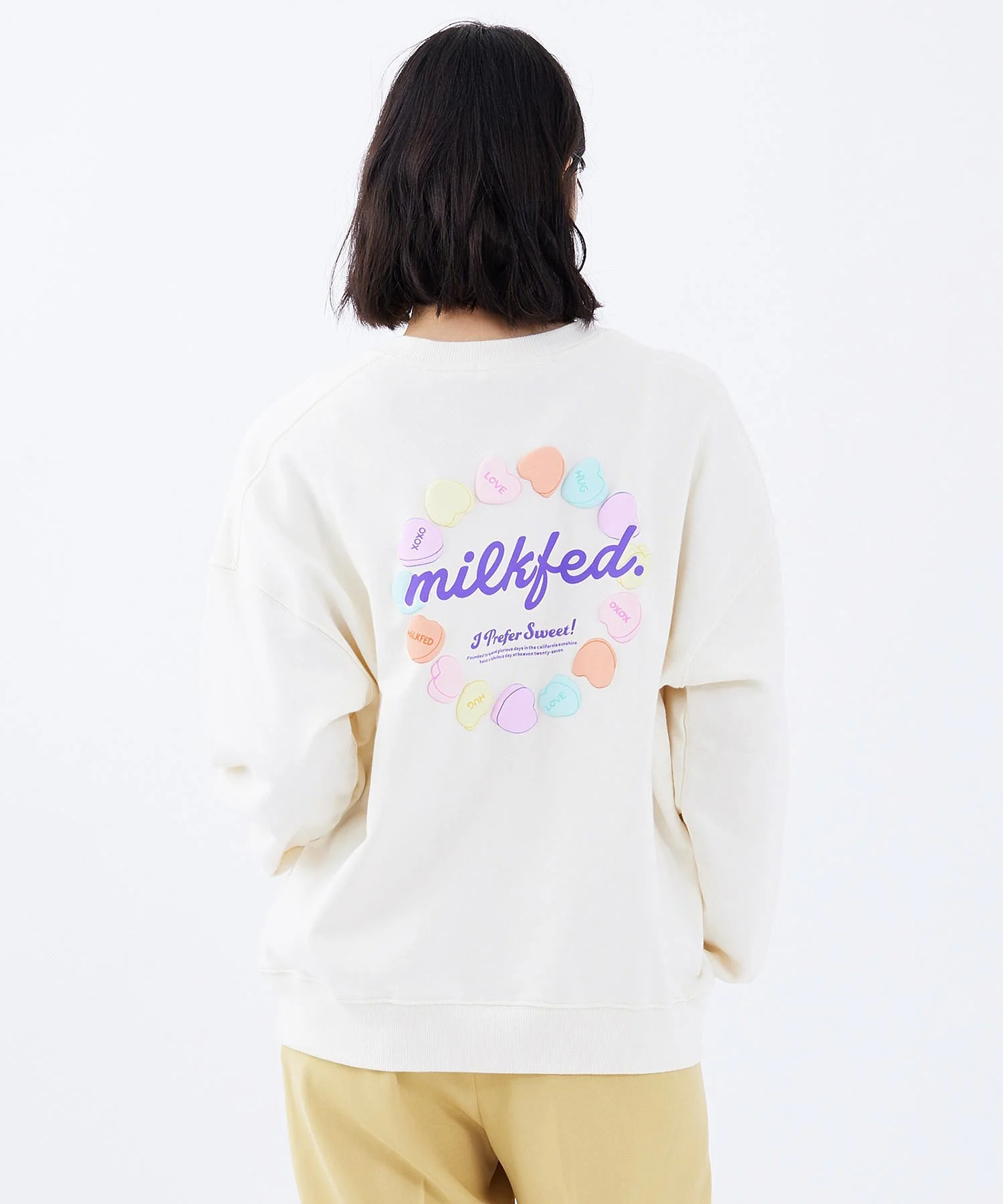 CIRCLE HEART SWEAT TOP MILKFED. - Image 7