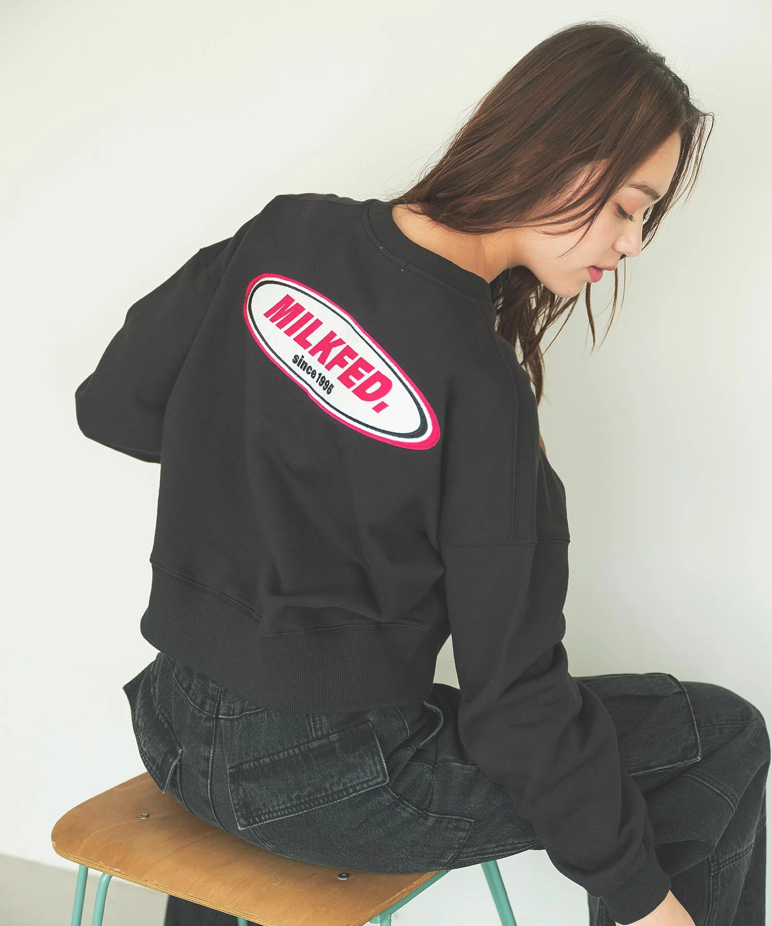 OVAL LOGO DAILY CREW NECK SWEAT TOP - Image 3