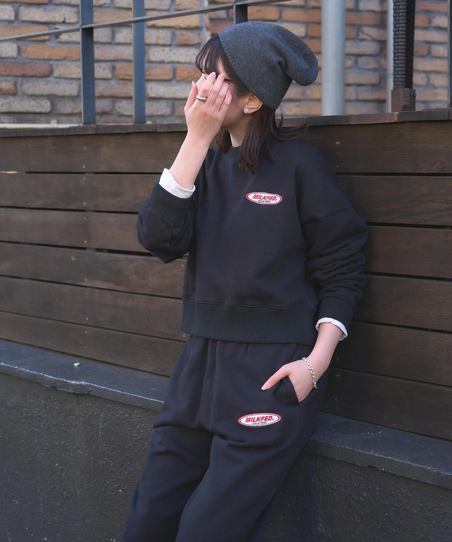 OVAL LOGO DAILY CREW NECK SWEAT TOP - Image 8