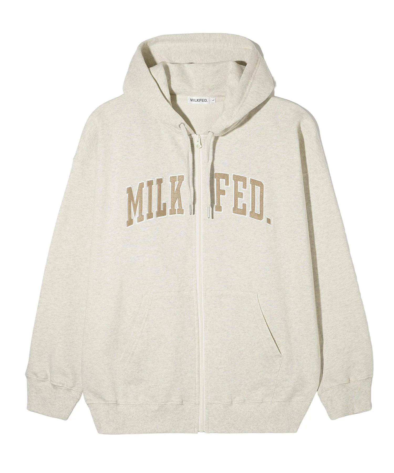 COLLEGE LOGO PATCH ZIP UP HOODIE MILKFED. - Image 16