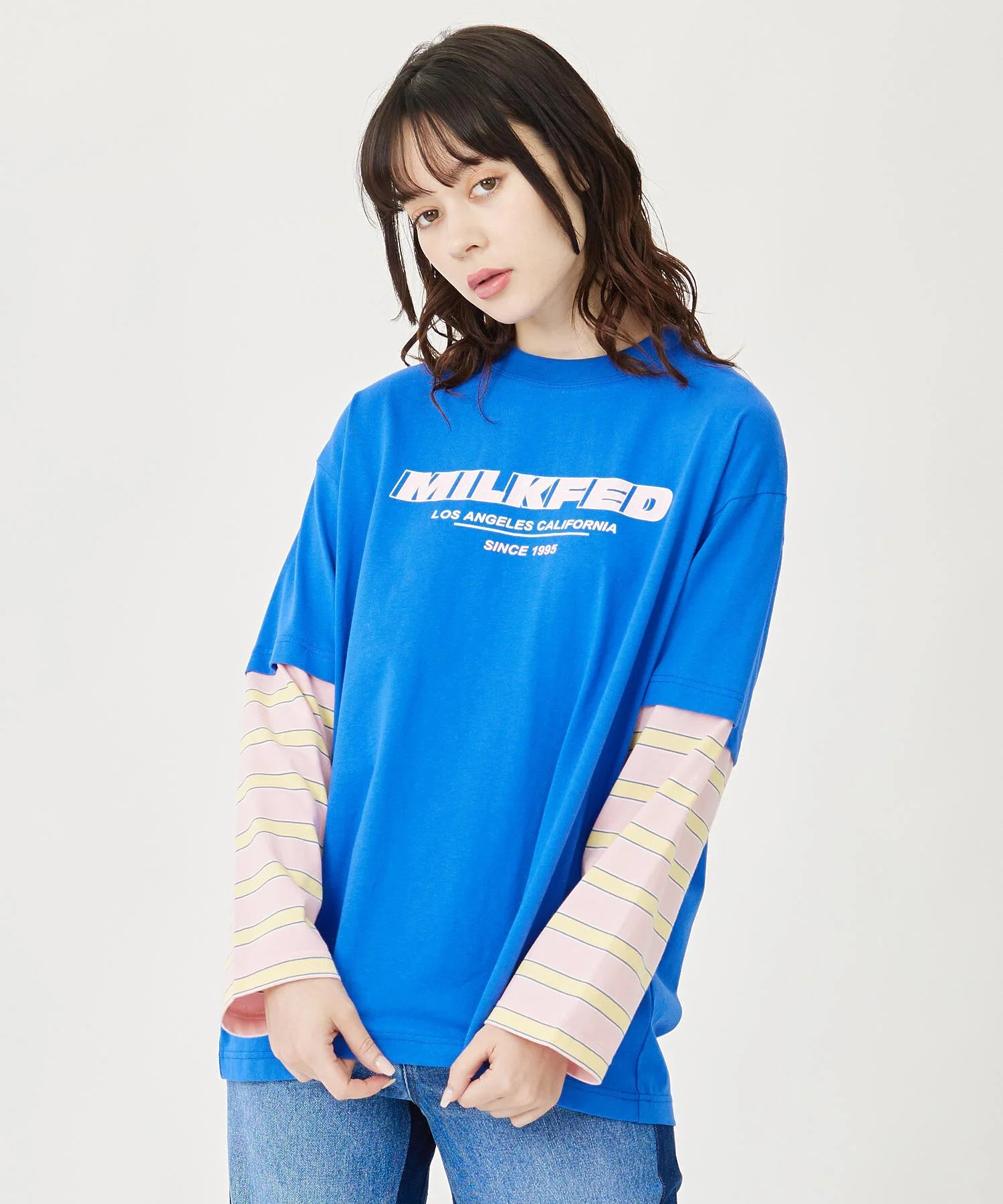 STRIPED SLEEVE TOP MILKFED. - Image 4