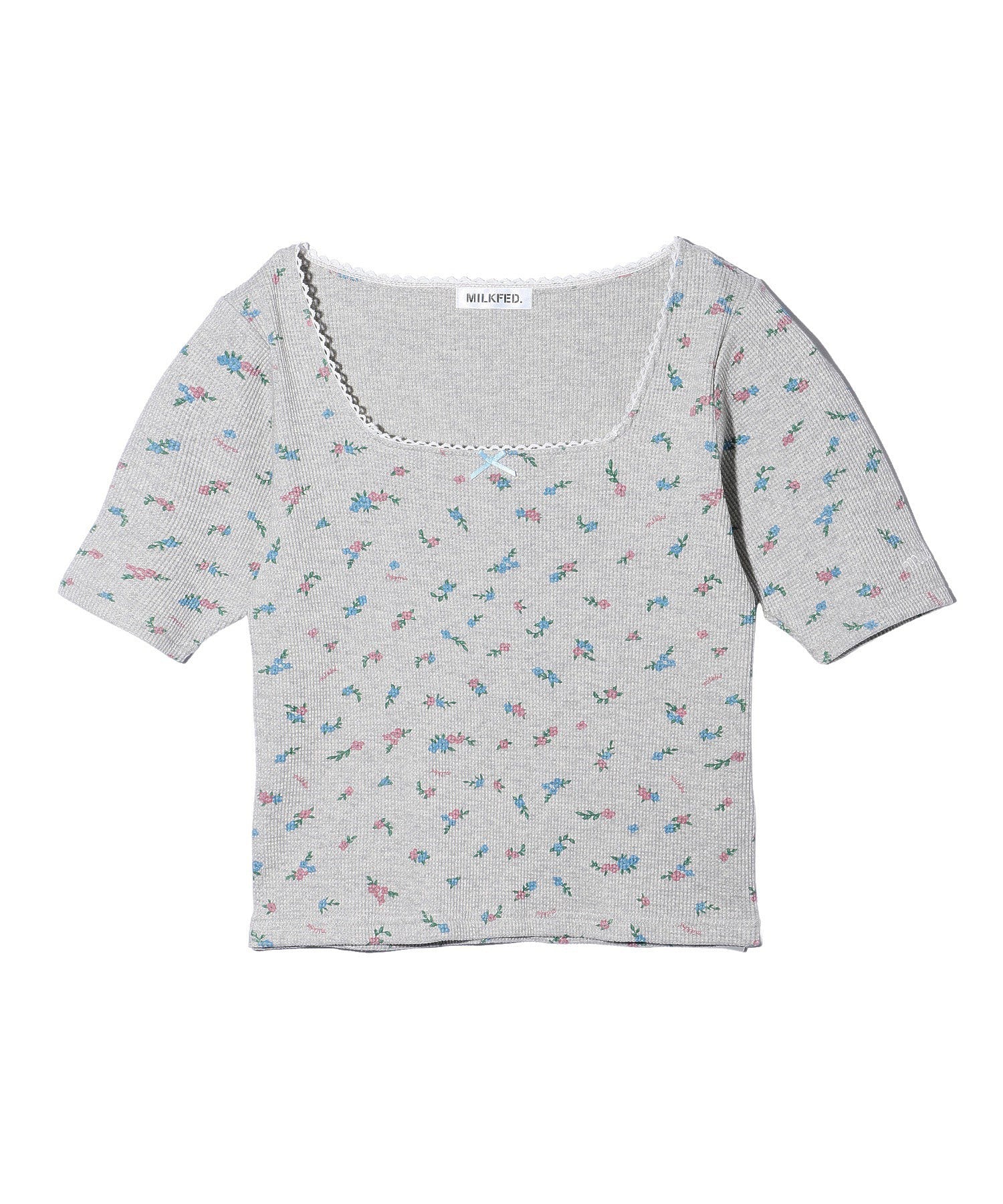 FLORAL PATTERN SQUARE NECK TOP MILKFED. - Image 14
