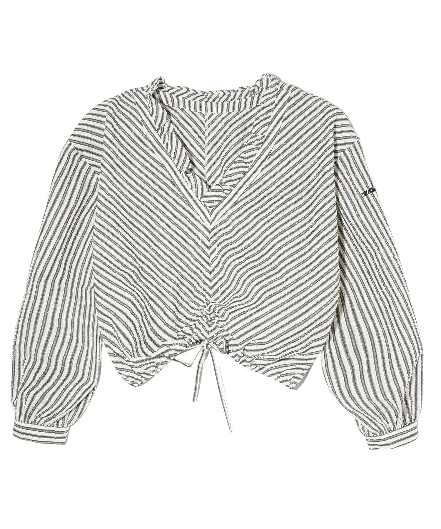 STRIPED RUFFLE COLLAR BLOUSE MILKFED. - Image 16