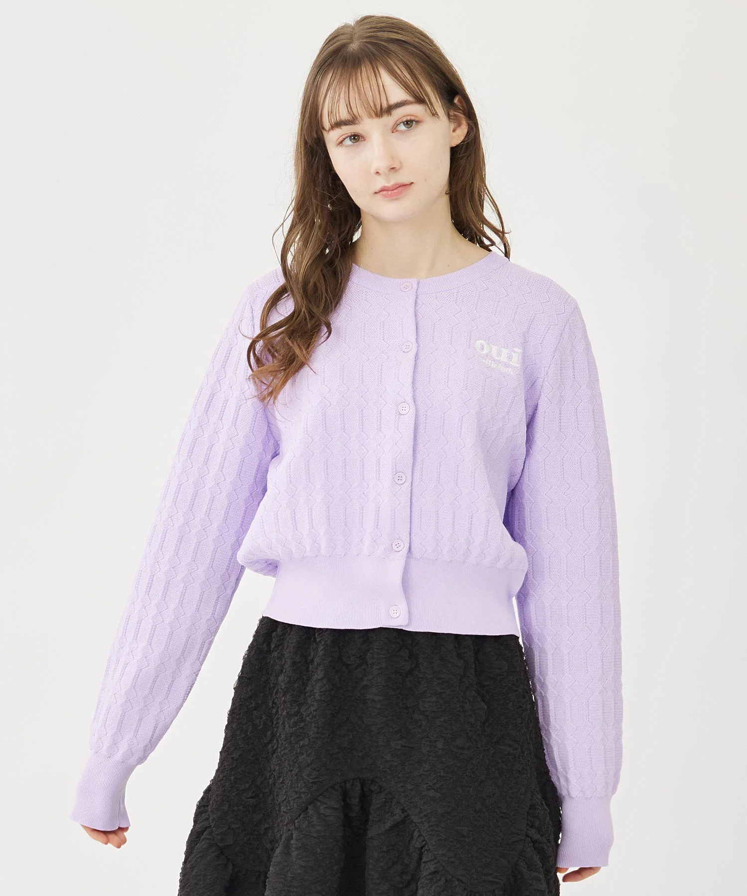 OUI LOGO KNIT CARDIGAN MILKFED. - Image 8