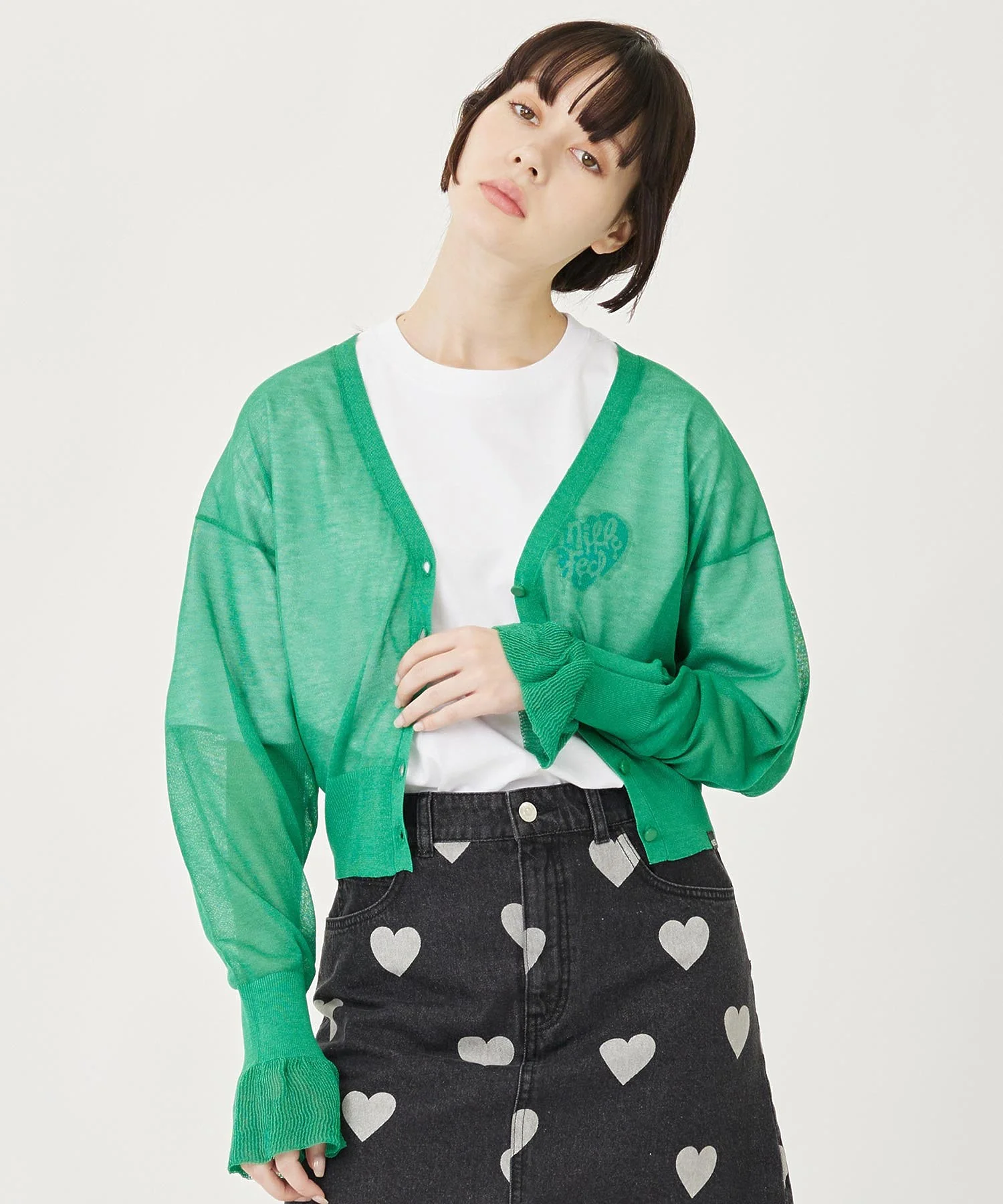 SHEER CARDIGAN MILKFED. - Image 4