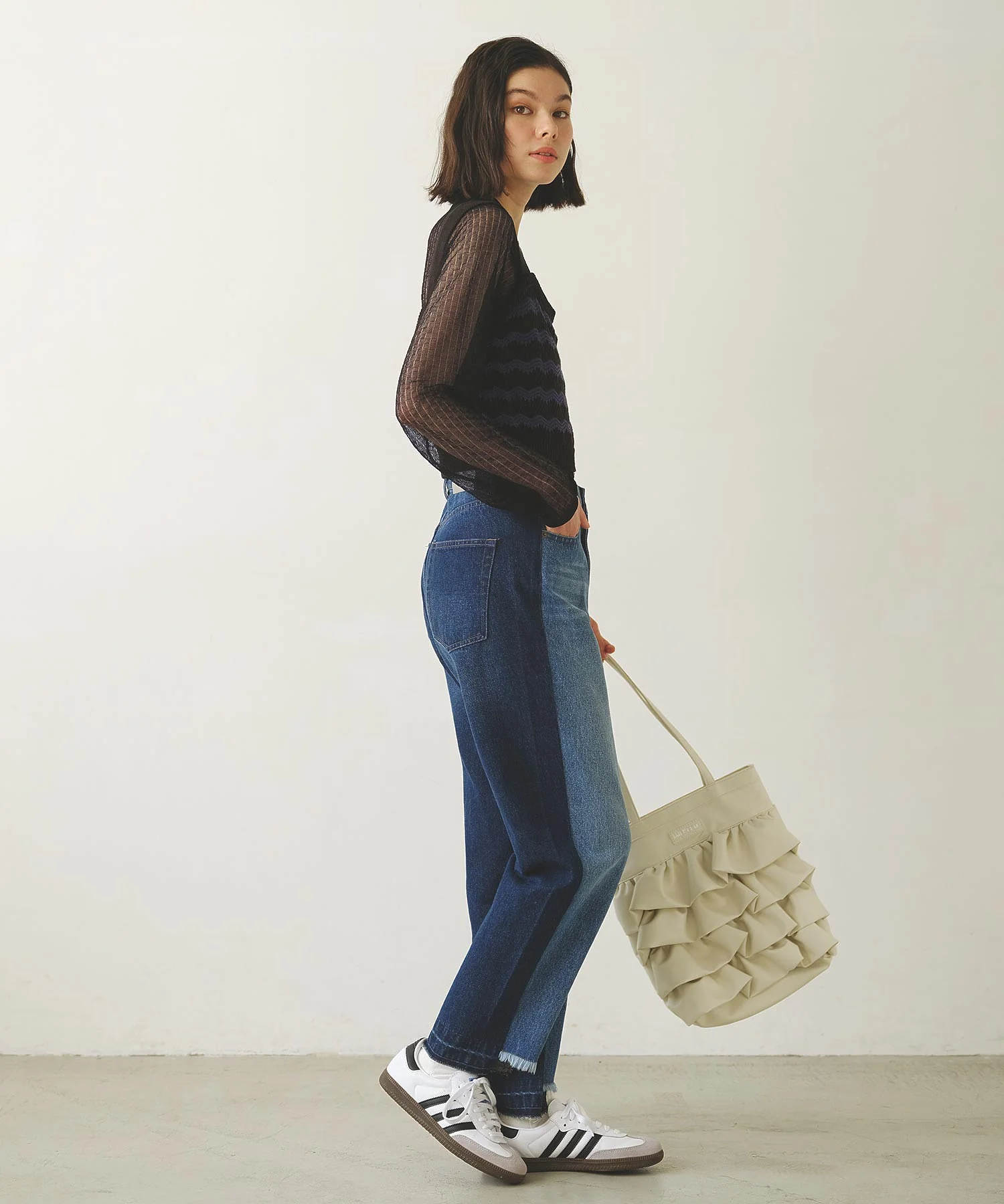 BICOLOR DENIM PANTS MILKFED. - Image 32