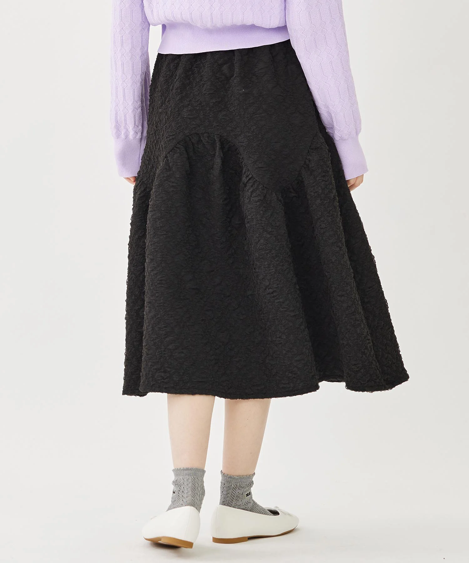 TULLE JACQUARD GATHERED SKIRT MILKFED. - Image 5